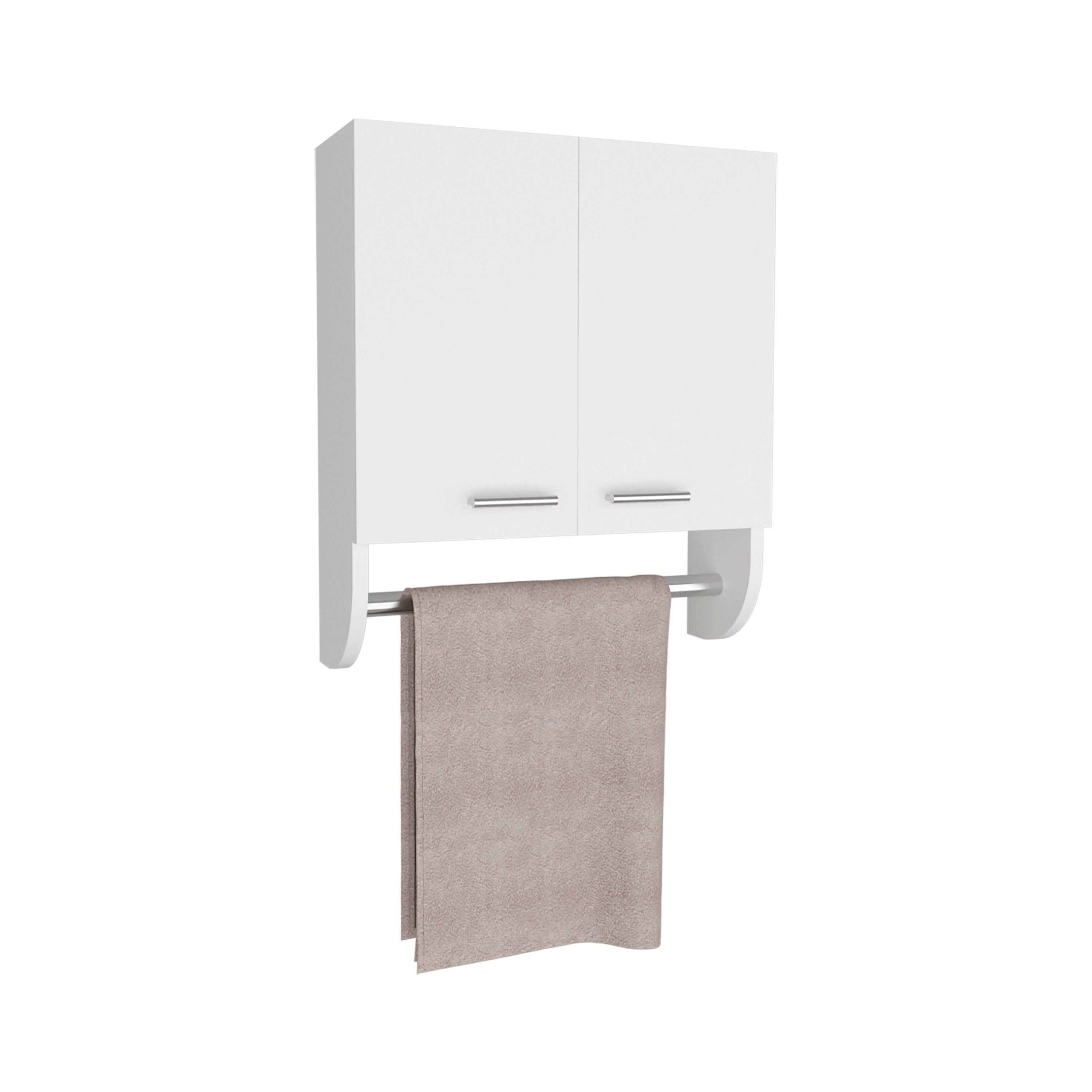 Huslia Medicine Cabinet with 2 Shelves and 2 Doors, White - Luciddepo