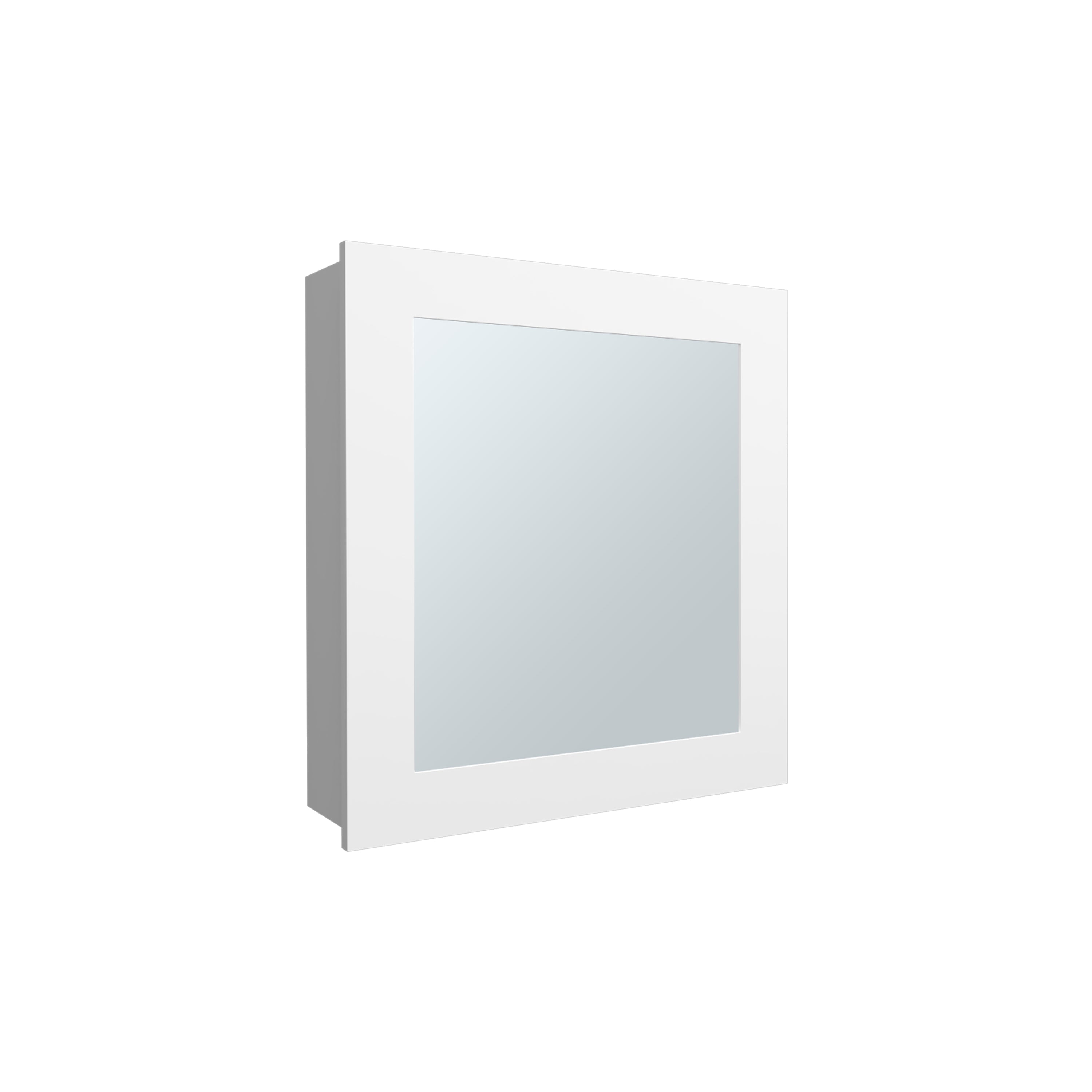 Asheboro Medicine Cabinet with 2 Shelves, 1 Door, and 1 Mirror, White - Luciddepo