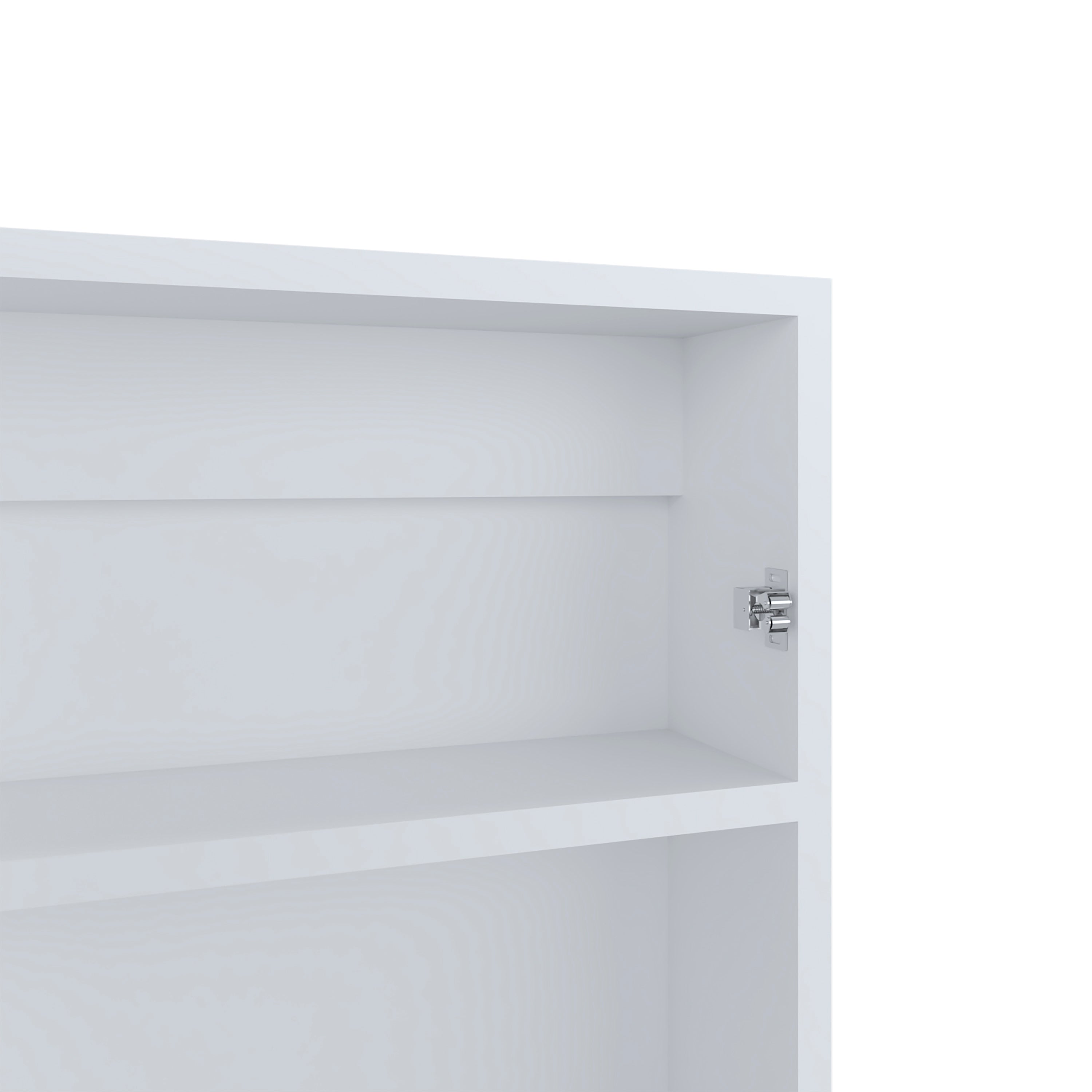 Kiana Medicine Cabinet, 1 Door, 3 Shelves, 25.70" H, 1 Mirror, White - Luciddepo