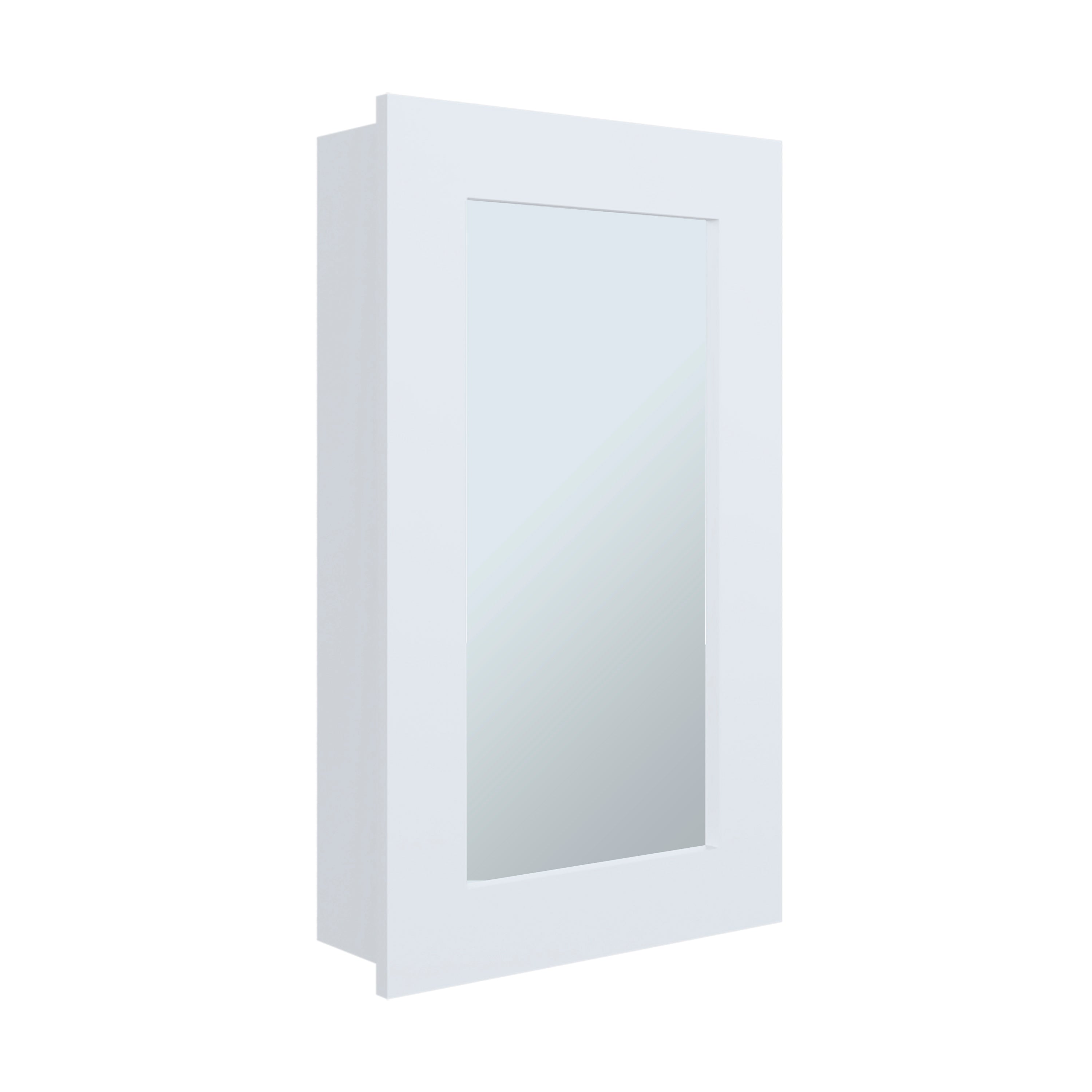Kiana Medicine Cabinet, 1 Door, 3 Shelves, 25.70" H, 1 Mirror, White - Luciddepo