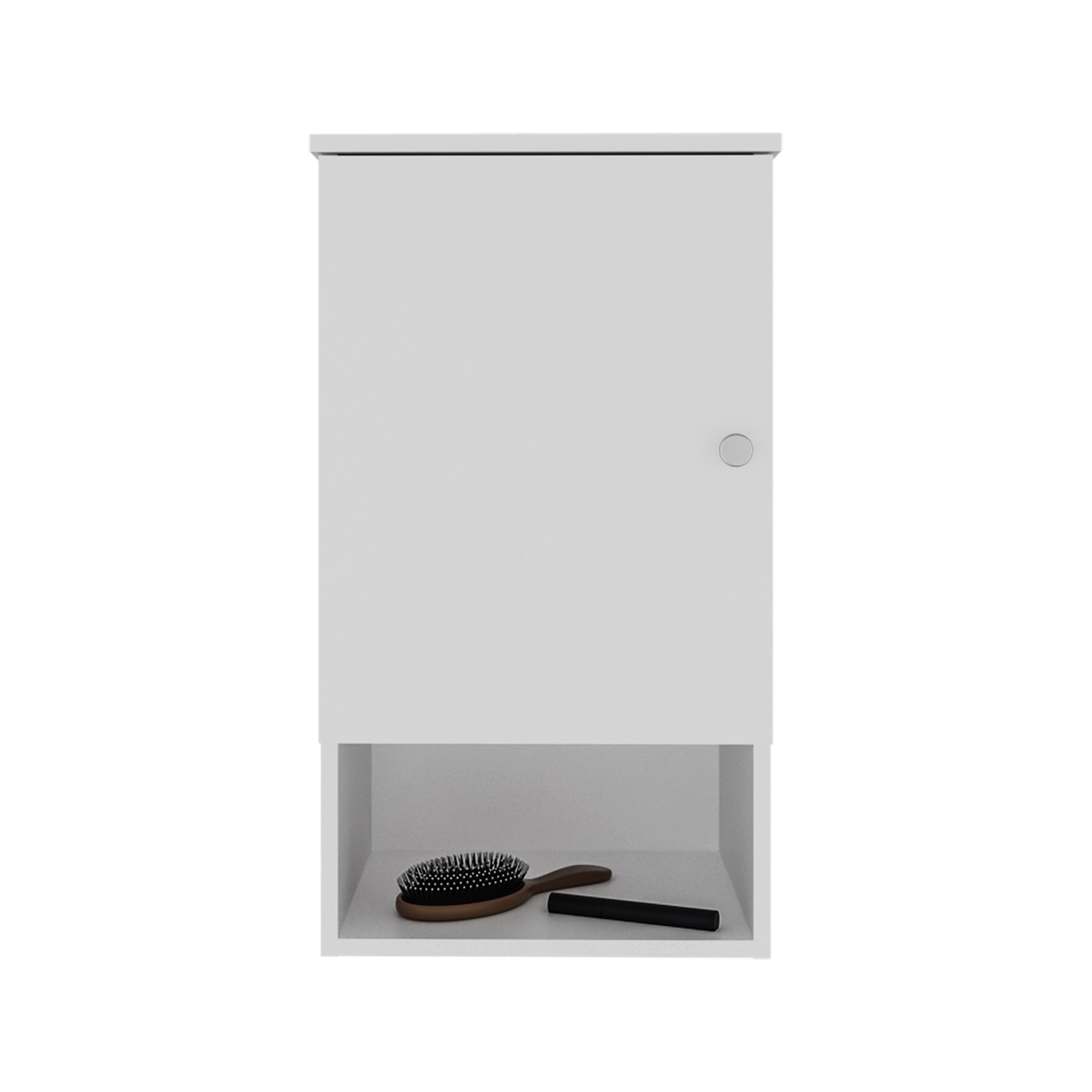 Nulato Medicine Cabinet with 1 Door and 3 Shelves, White - Luciddepo