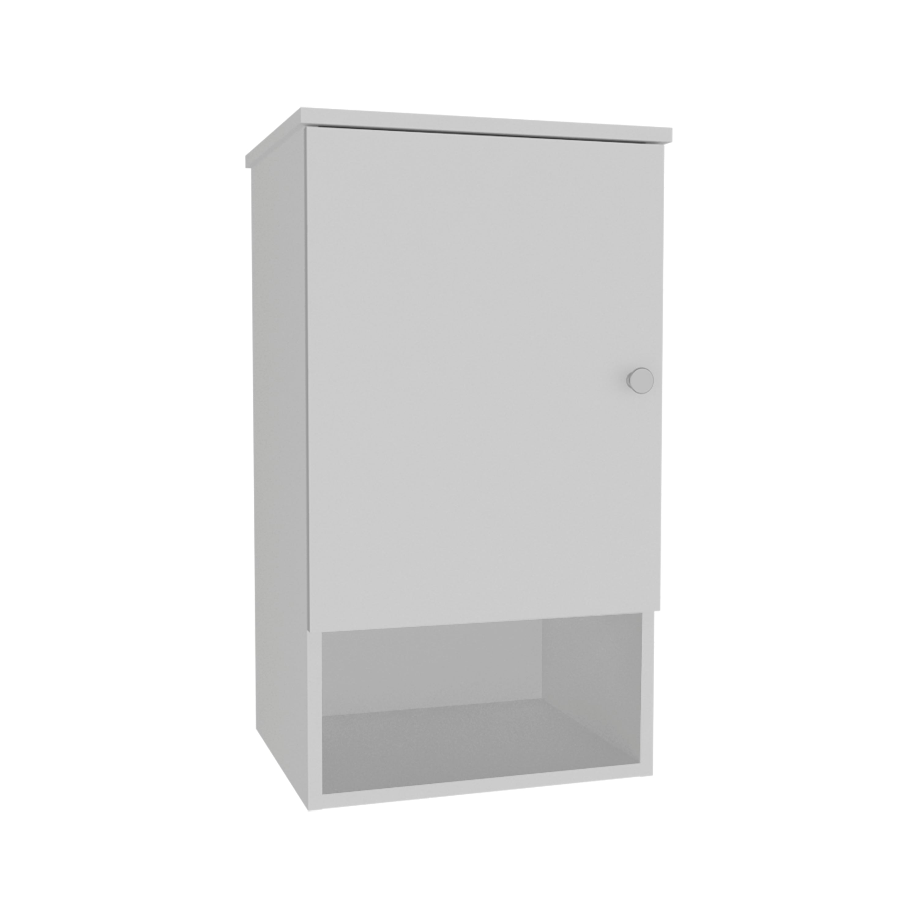 Nulato Medicine Cabinet with 1 Door and 3 Shelves, White - Luciddepo
