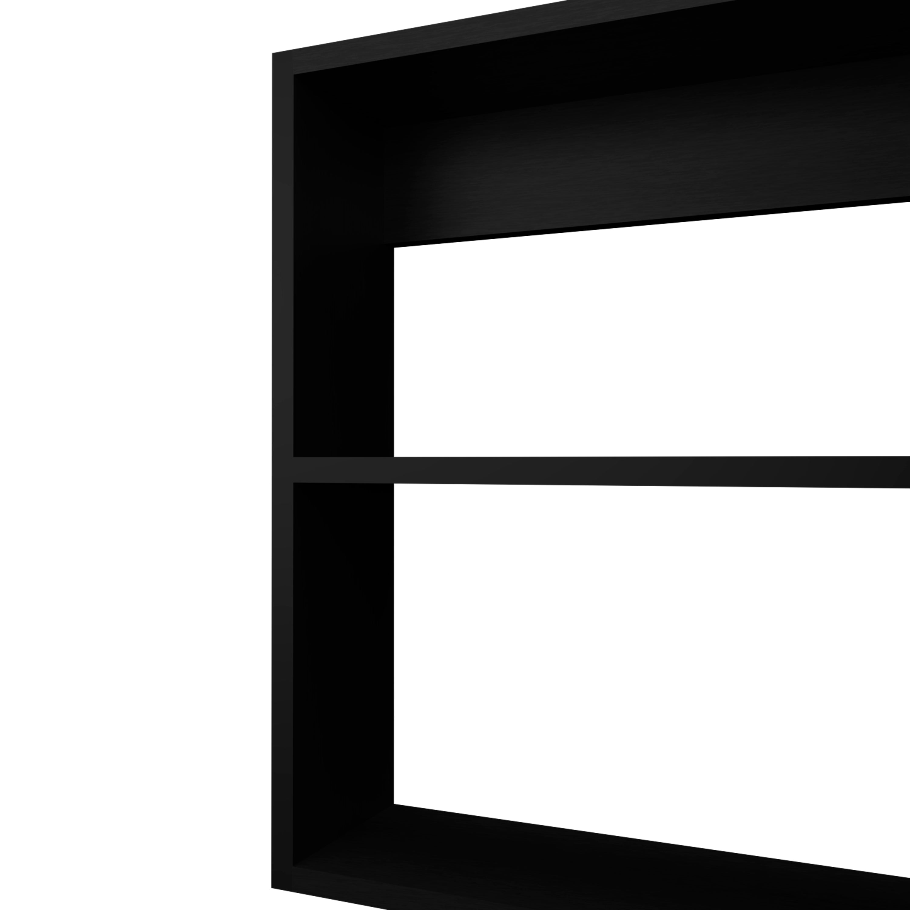 Asheboro Medicine Cabinet with 2 Shelves, 1 Door, and 1 Mirror, Black Wengue - Luciddepo