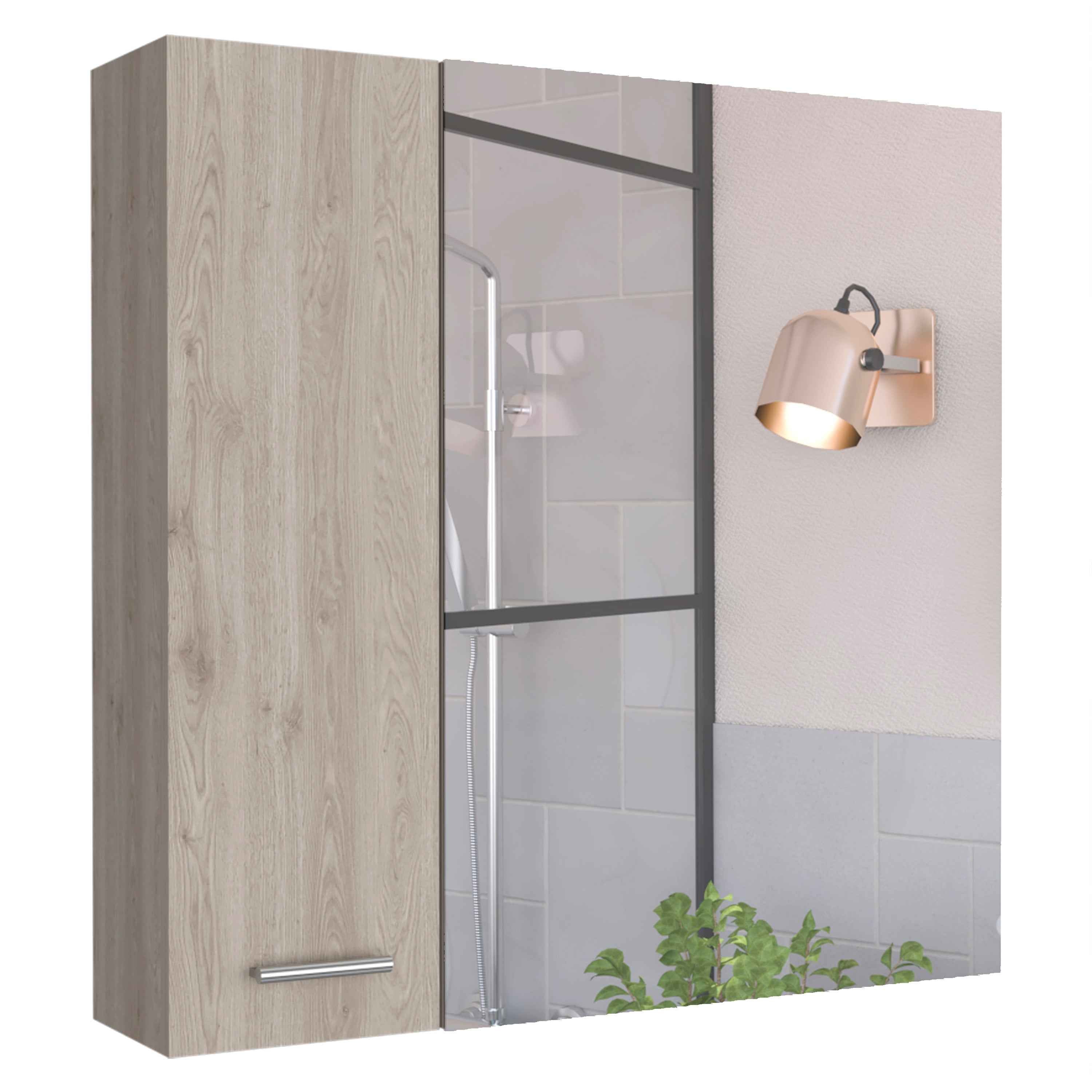 Harbor Medicine Double Door Cabinet,Four Interior Shelves, Light Gray