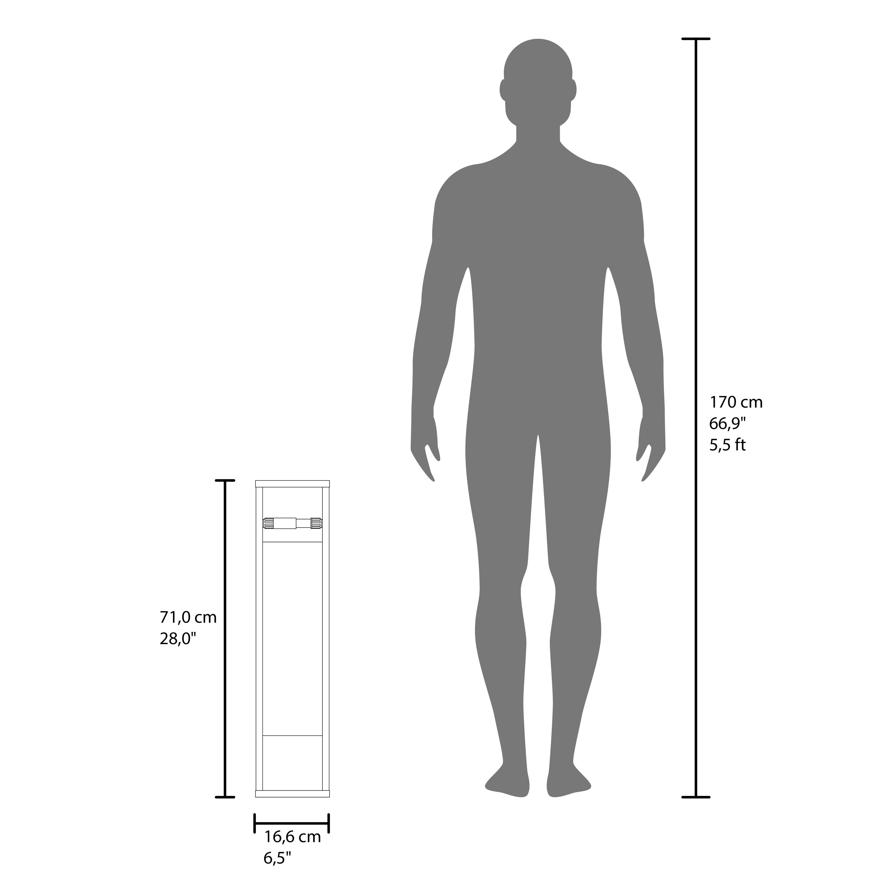 Golovin Shelf with 2 Shelves, White - Luciddepo