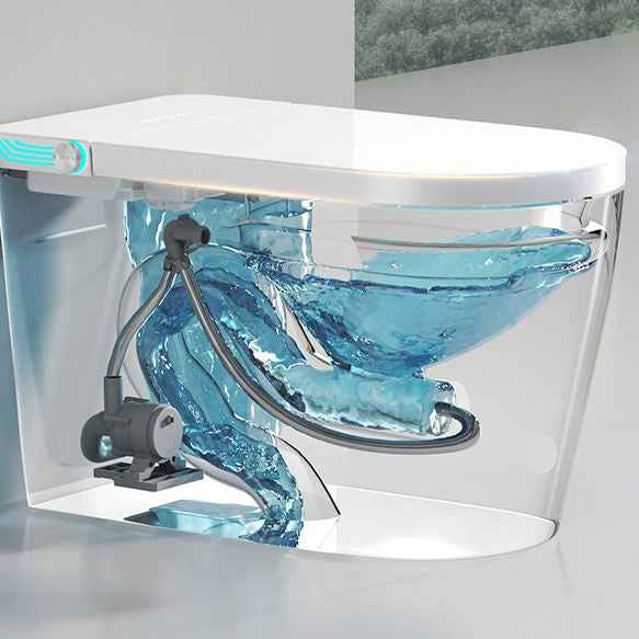 Fully Automatic Japanese-Style Smart Siphon-Free Water Pressure Limit Instant Heating Elongated Remote Control for Household Use - Luciddepot