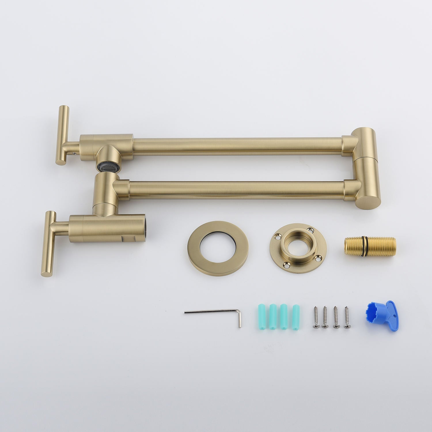 Kitchen Faucet, Bathroom Faucet, Bathroom, Wall Mount, Foldable Kitchen, Faucet, Brass Folding Pot Filler, Coffee Machine Faucet, Ceramic Valve Core, Gold