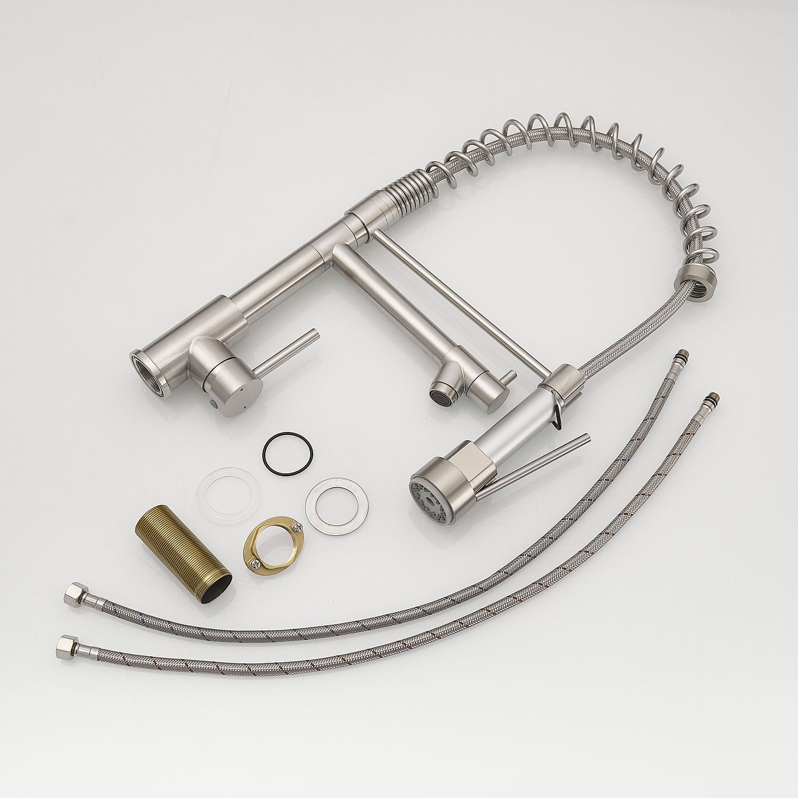 Kitchen, Faucet, Single Handle Faucet, Push Button, Pull-Out Sprayer, two nozzle, Ceramic Valve, Core Sense Faucet, cupc certified, Black, Gold, Nickel