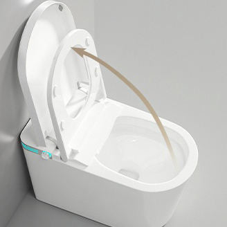 Modern One-Piece Ceramic Bathroom Toilet New Design Elongated Bowl Smart Remote Control Includes S-Type Traps - Luciddepot