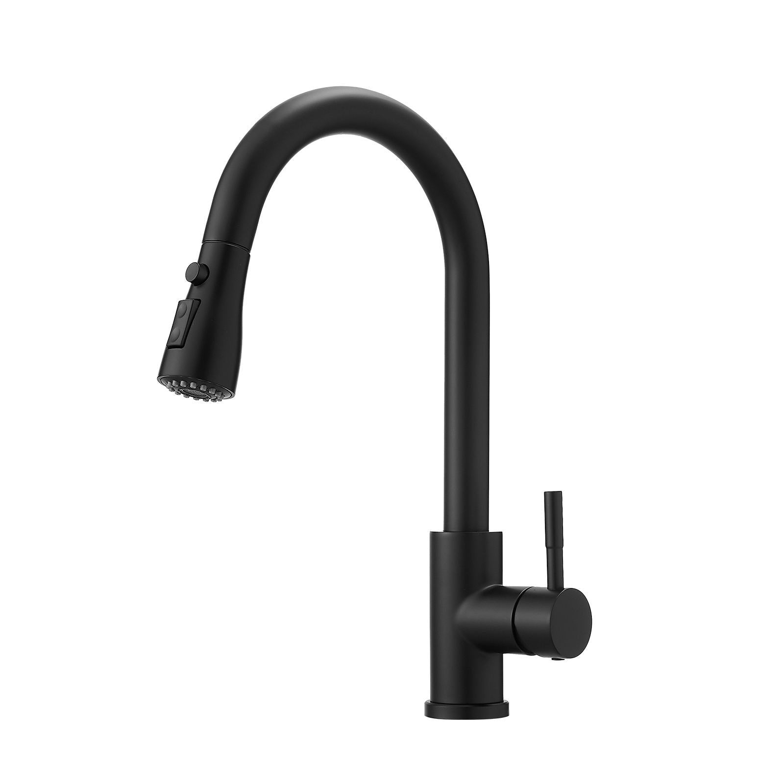 Kitchen, Faucet, Single Handle Faucet, Push Button, Pull-Out Sprayer, Ceramic Valve, Core Sense Faucet, Black