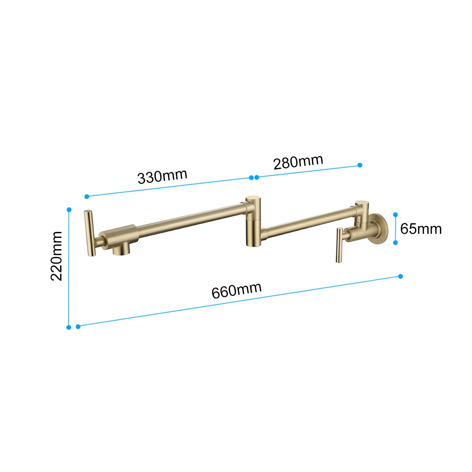 Kitchen Faucet, Bathroom Faucet, Bathroom, Wall Mount, Foldable Kitchen, Faucet, Brass Folding Pot Filler, Coffee Machine Faucet, Ceramic Valve Core, Gold