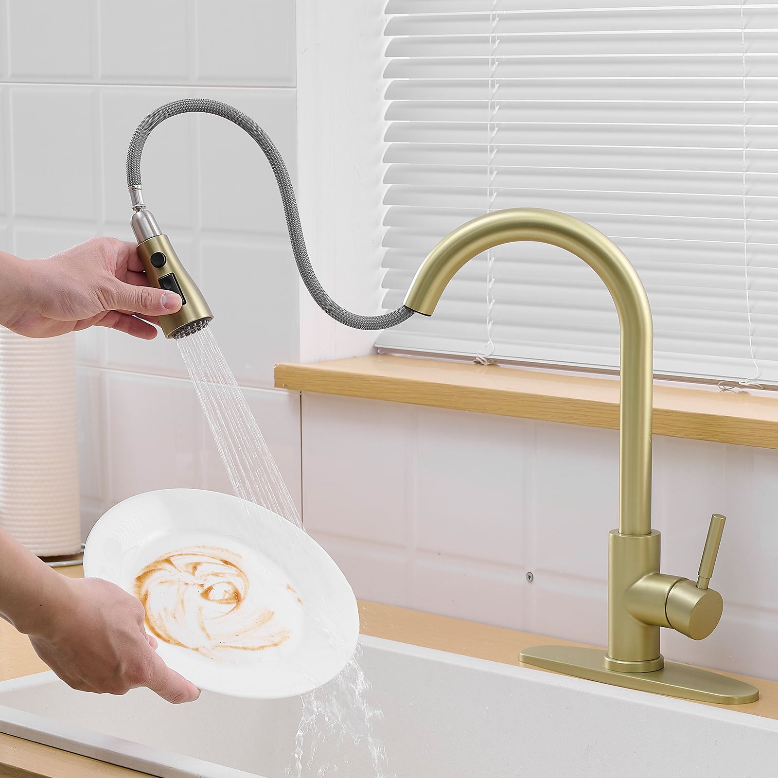 Kitchen, Faucet, Single Handle Faucet, Pull-Out Sprayer, Ceramic Valve, Core Sense Faucet, Black