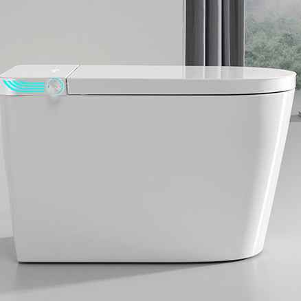Smart Bathroom Bidet Toilet Automatic Open/Close Heated Seat Night Light Flush-Built-In Features Remote Control - Luciddepot