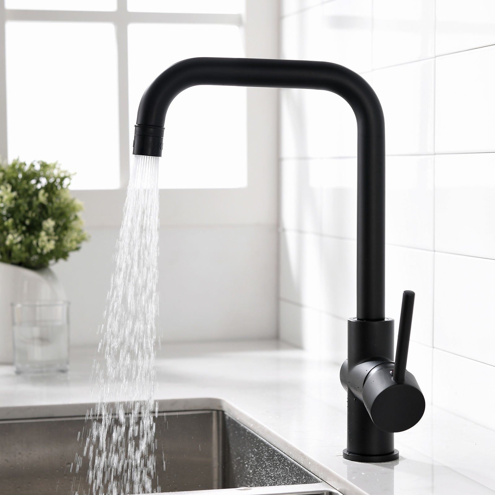Kitchen, Faucet, Single Handle Faucet, Basic, Ceramic Valve, Core Sense Faucet, Black