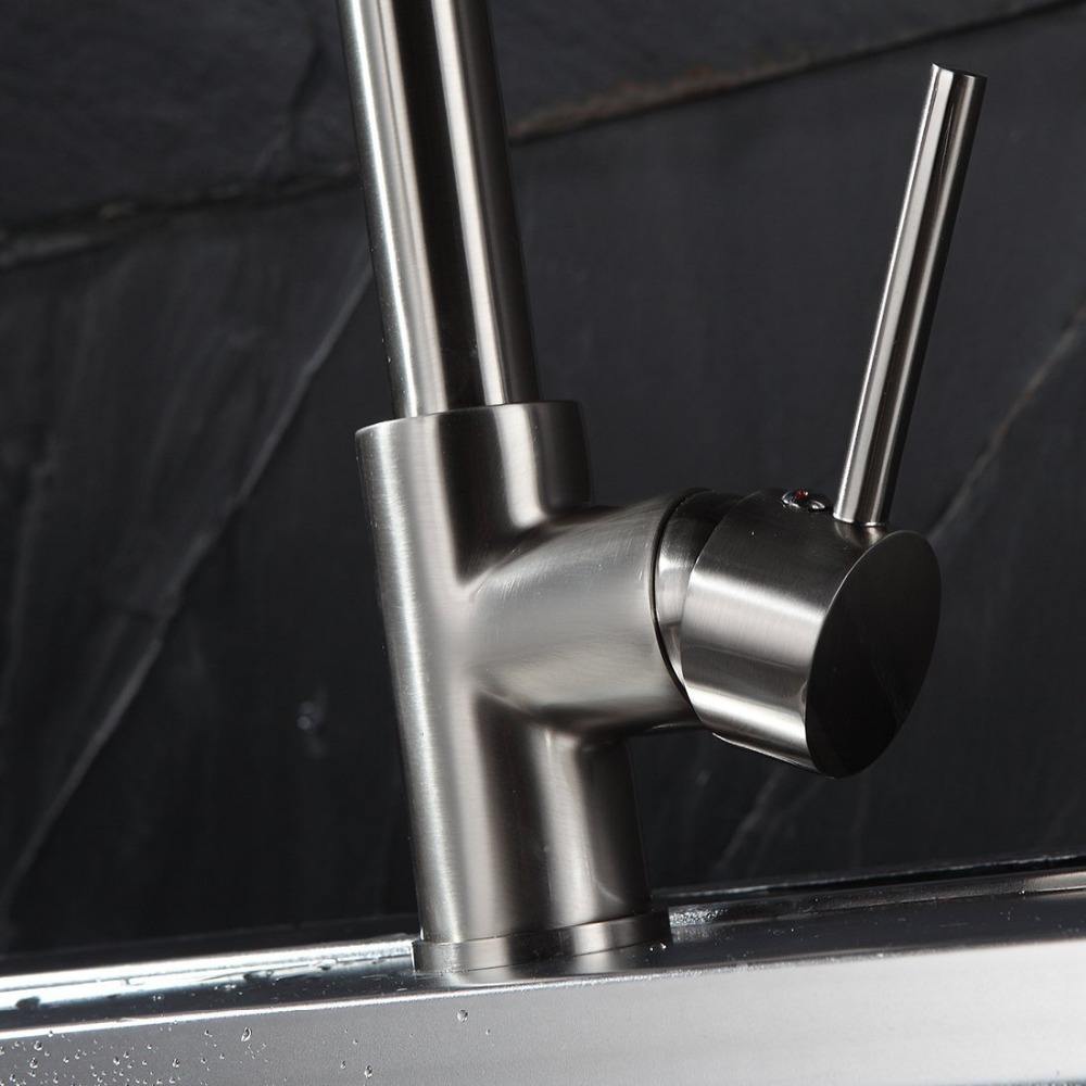 Kitchen Faucet,  Bathroom Faucet, Bathroom, Kitchen, Faucet, Single Handle Faucet, Contemporary, Push Button, Pull-Out Sprayer, Ceramic Valve, Core Sense Faucet, Nickle, Chrome