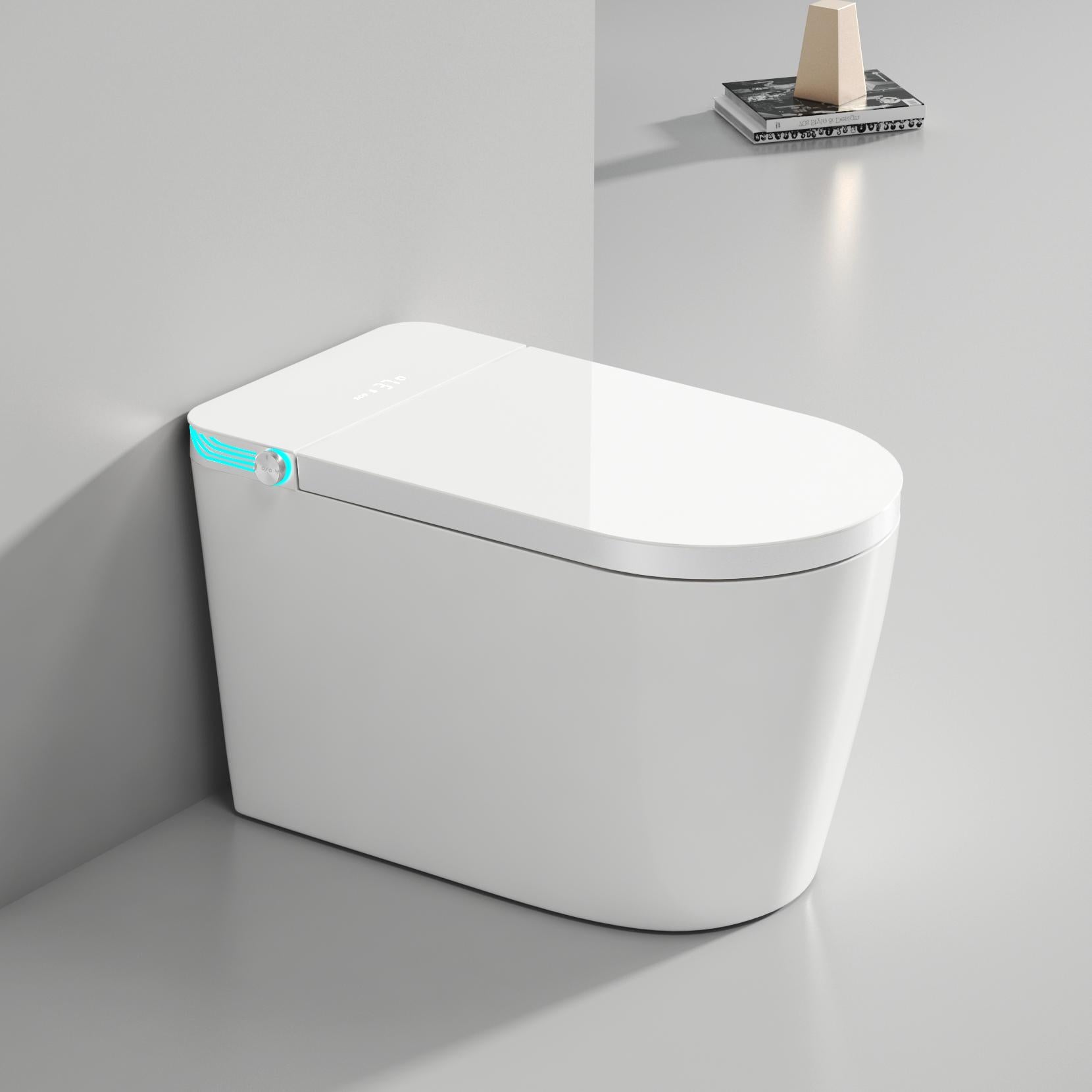 Modern High-End Intelligent Smart Toilets Remote Control Advanced S-Trap Automatic Bathroom Sanitary Wares Floor Toilets - Luciddepot