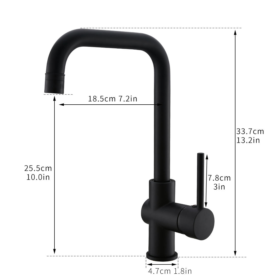 Kitchen, Faucet, Single Handle Faucet, Basic, Ceramic Valve, Core Sense Faucet, Black