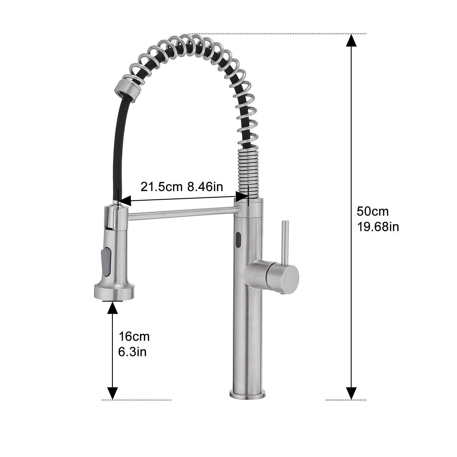 Kitchen, Faucet, Single Handle Faucet, Touchless, Push Button, Pull-Out Sprayer, Ceramic Valve, Core Sense Faucet, Nickel