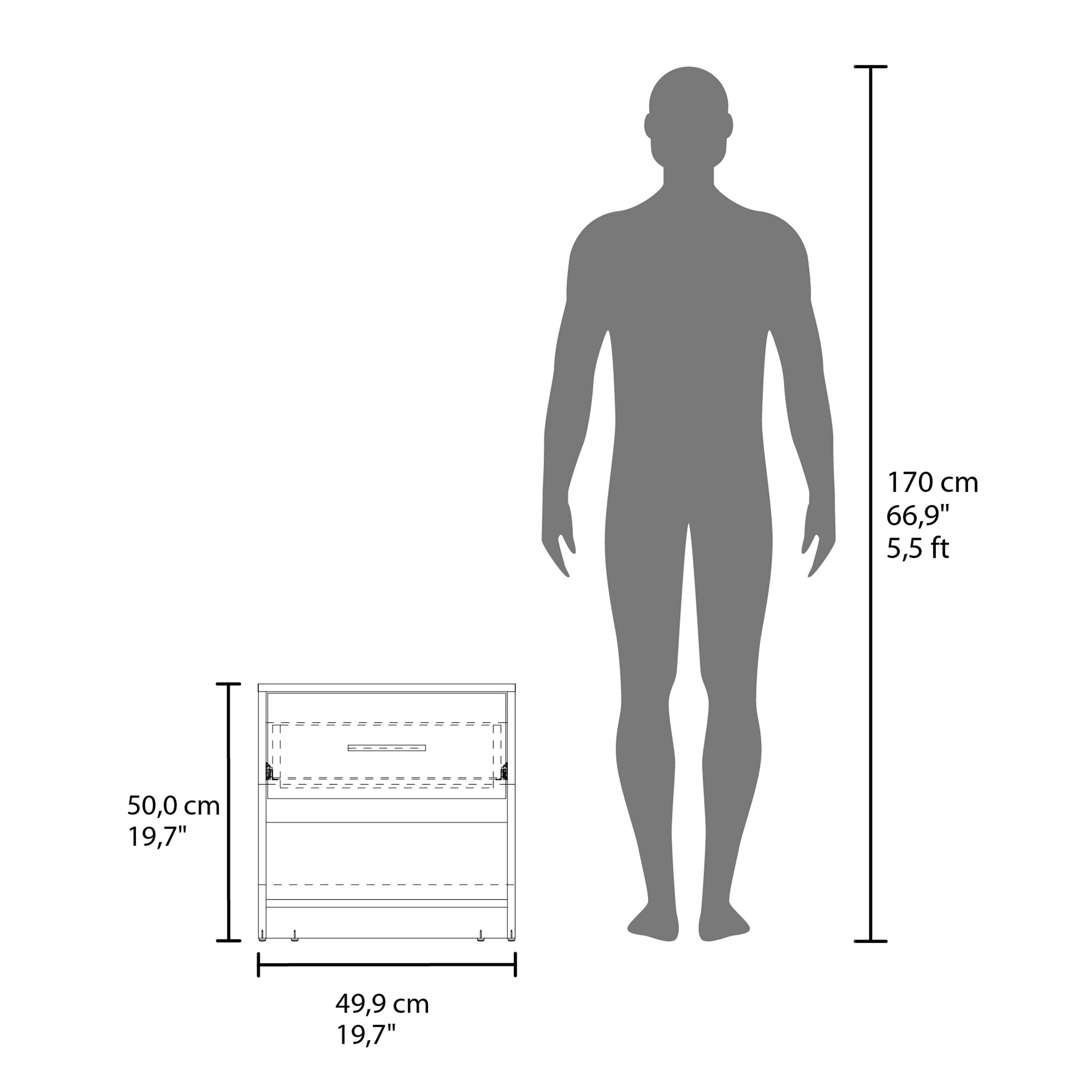 Palmyra Nightstand, 1 Door, 1 Shelf, Natural Oak / Matt Gray - Luciddepo