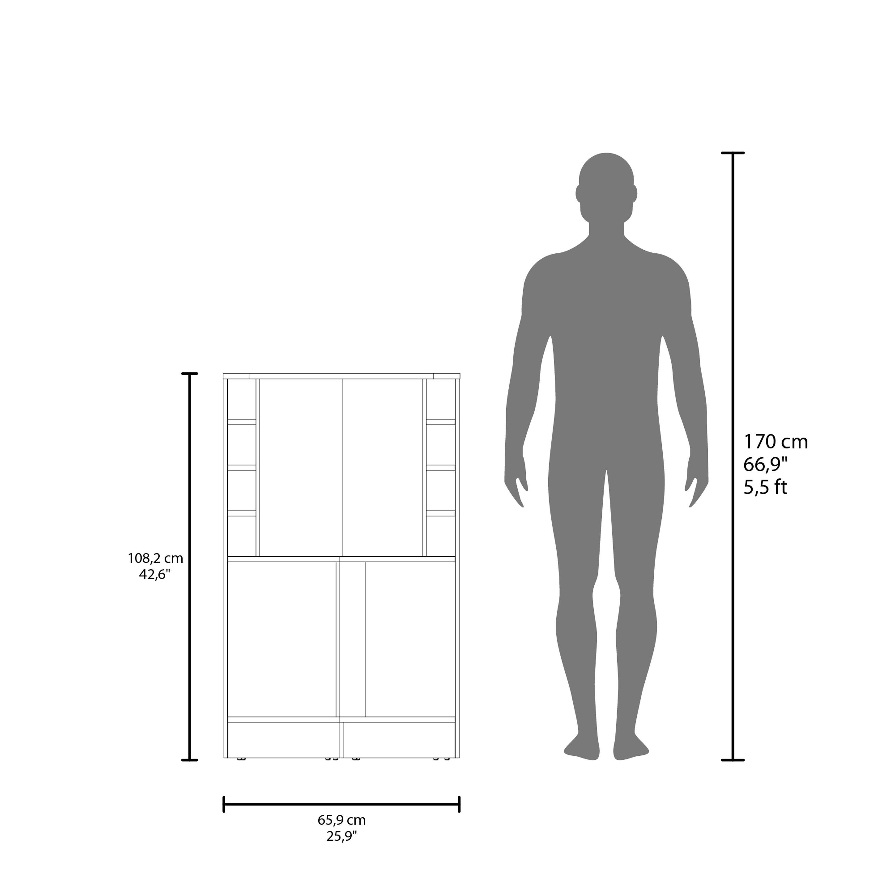 Norwich Bar Cabinet, 2 Doors, 8 Wine Bottle Compartments, Black Wengue - Luciddepo