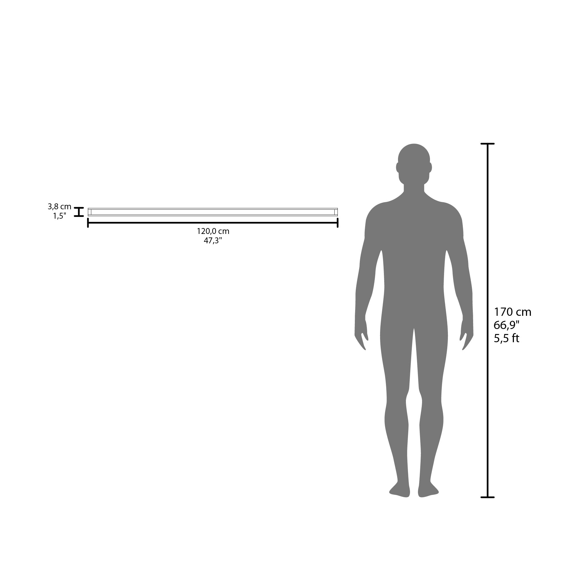 Belville Floating Shelves, 2 Shelves, 1.50" H, Matt Gray - Luciddepo