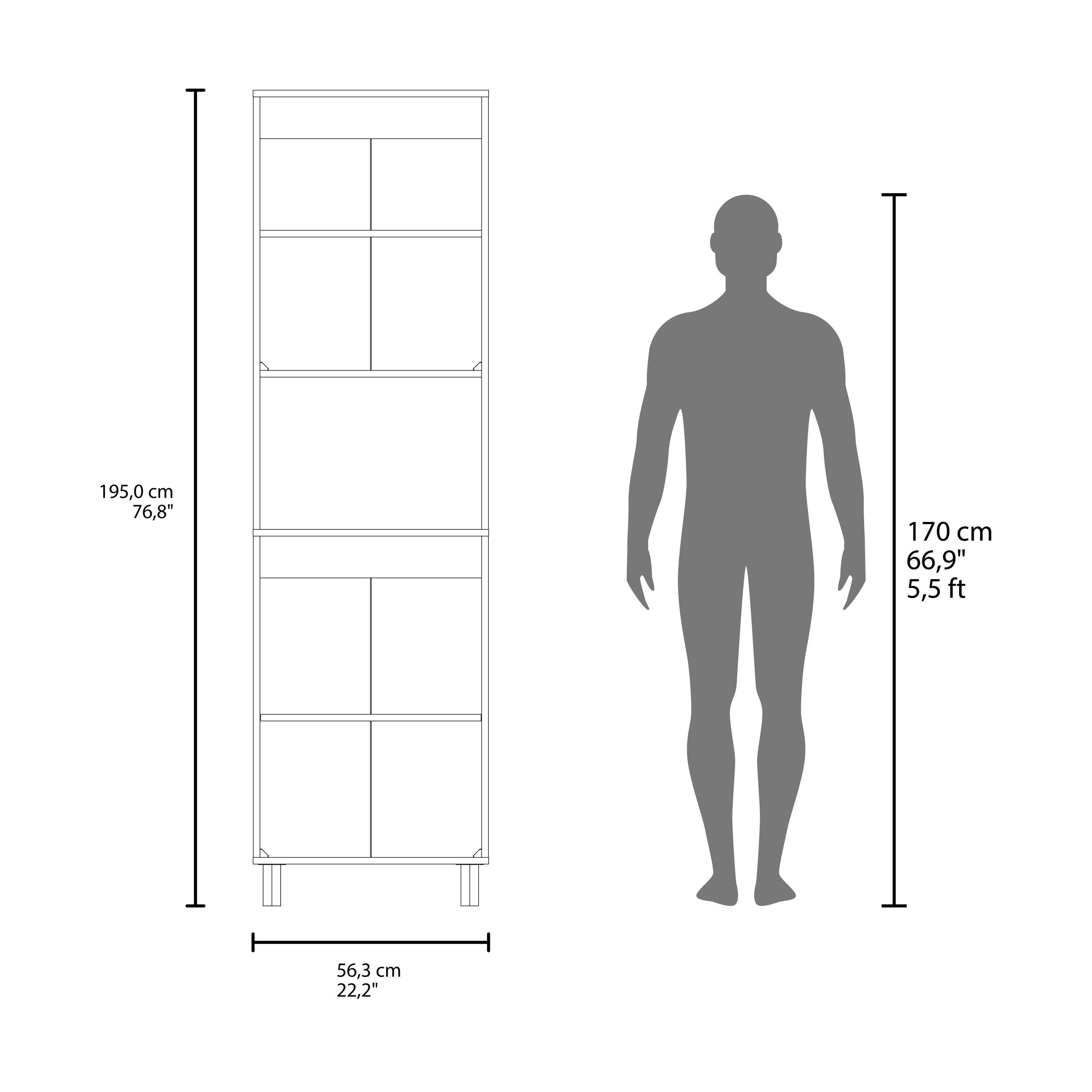 Olivet Kitchen Pantry, 4 Doors, 4 Shelves, White - Luciddepo