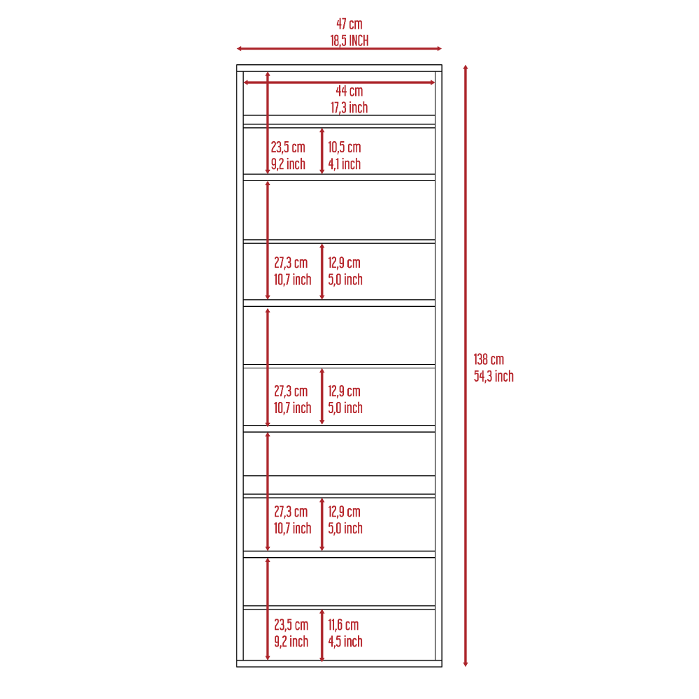 Baltimore Wall Mounted Shoe Rack, Mirror, Single Door, Ten Shoes Capacity,White