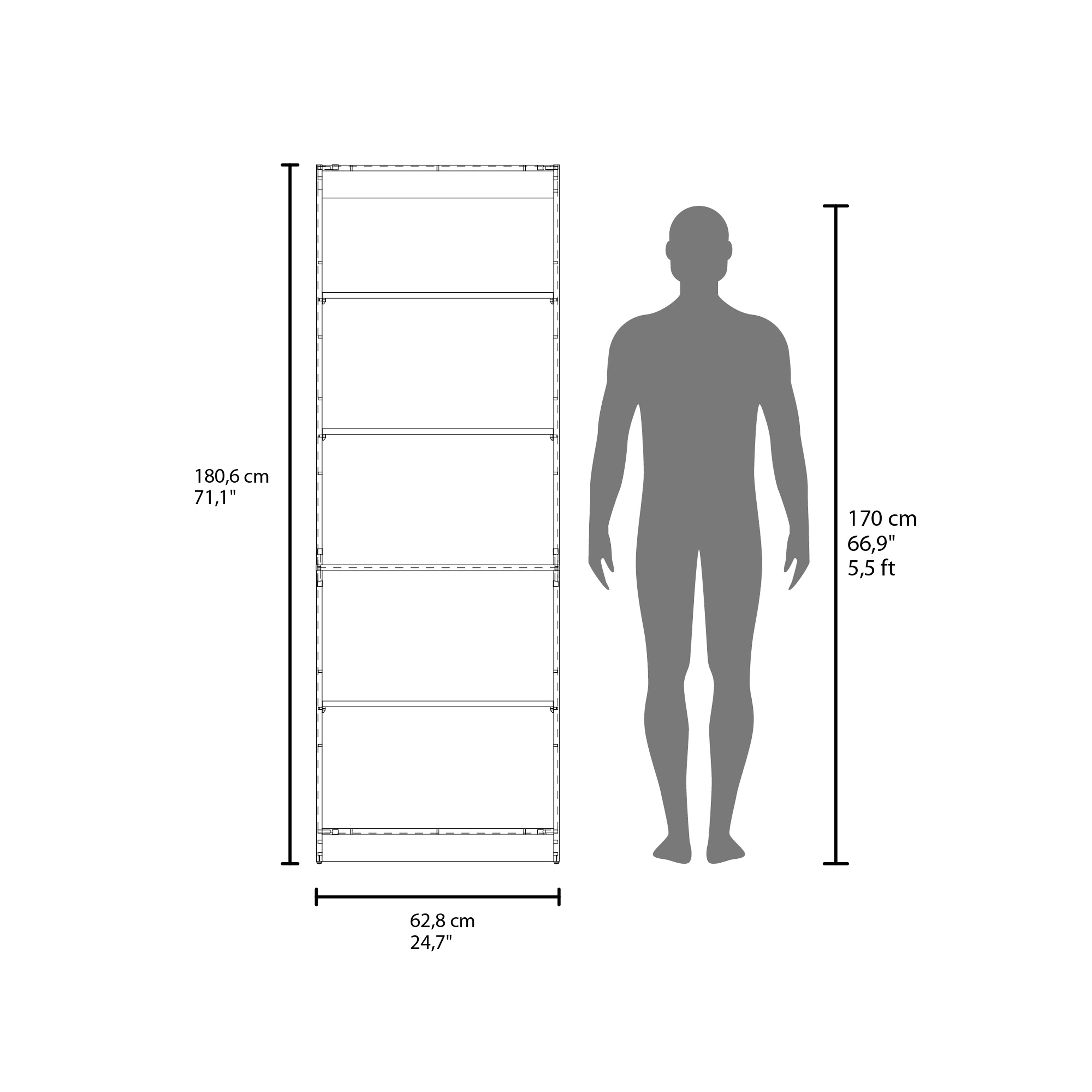 Vinton 4-Tier Bookcase with Modern Storage for Books and Decor, Natural Oak / White - Luciddepo