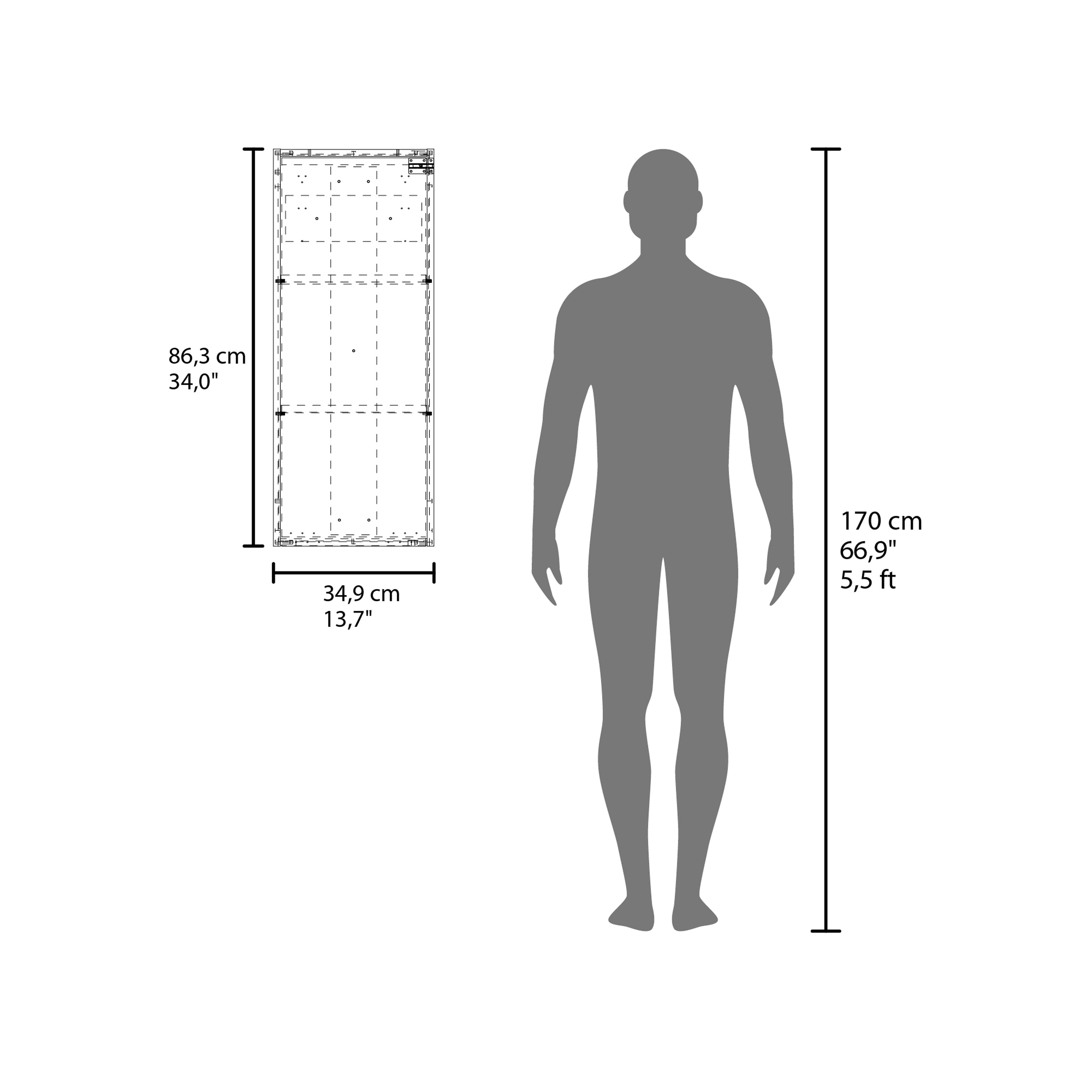 Rupert Folding Table, 3 Shelves, White - Luciddepo