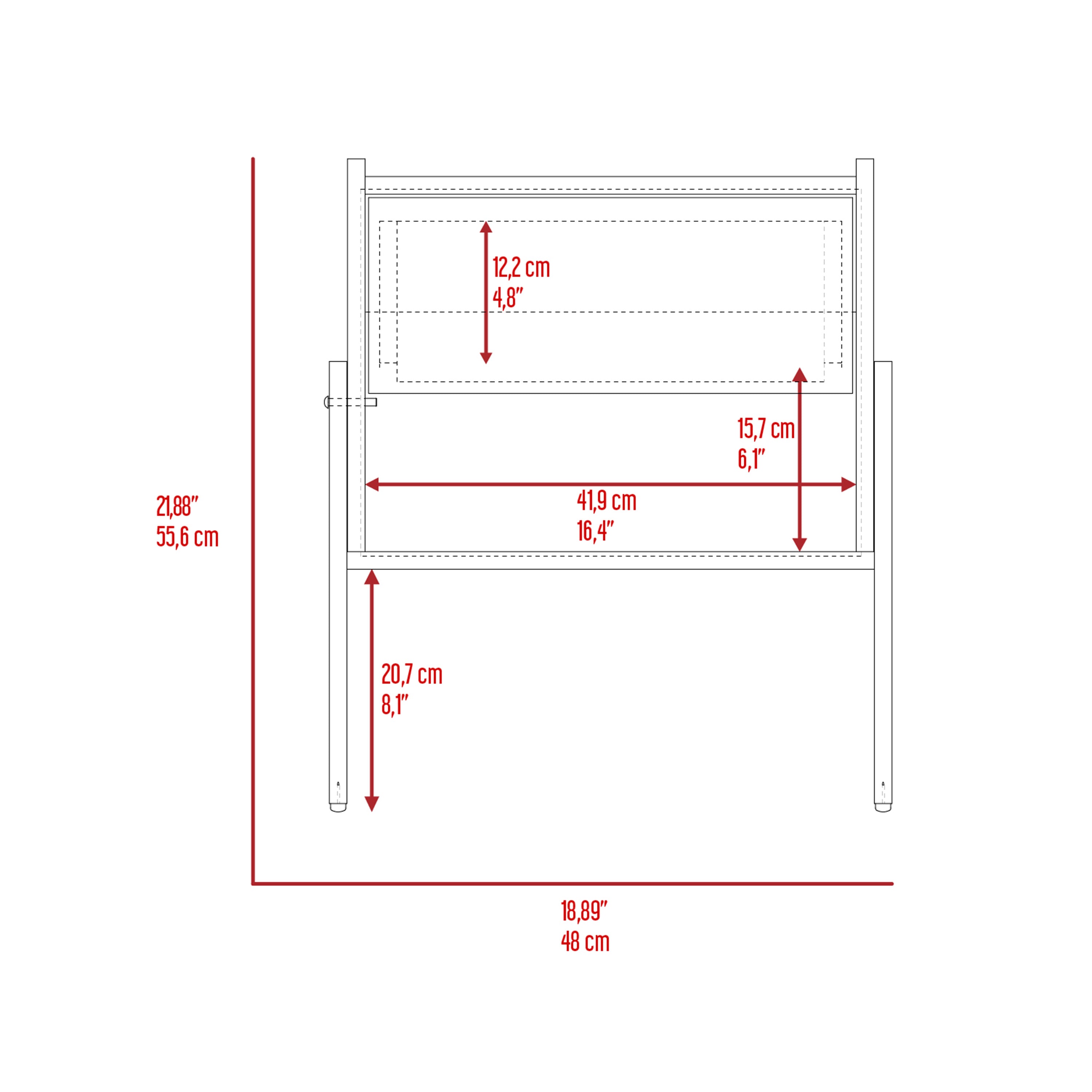 Caladium Nightstand, One Drawer, One Open Shelf, Black - Luciddepo