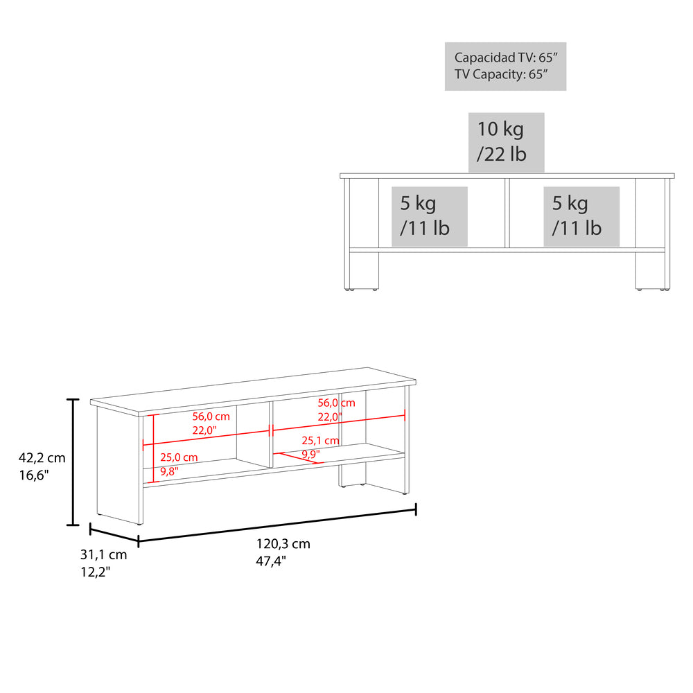 Trenton TV Stand, 1 Door, 1 Shelf, Dark Oak - Luciddepo