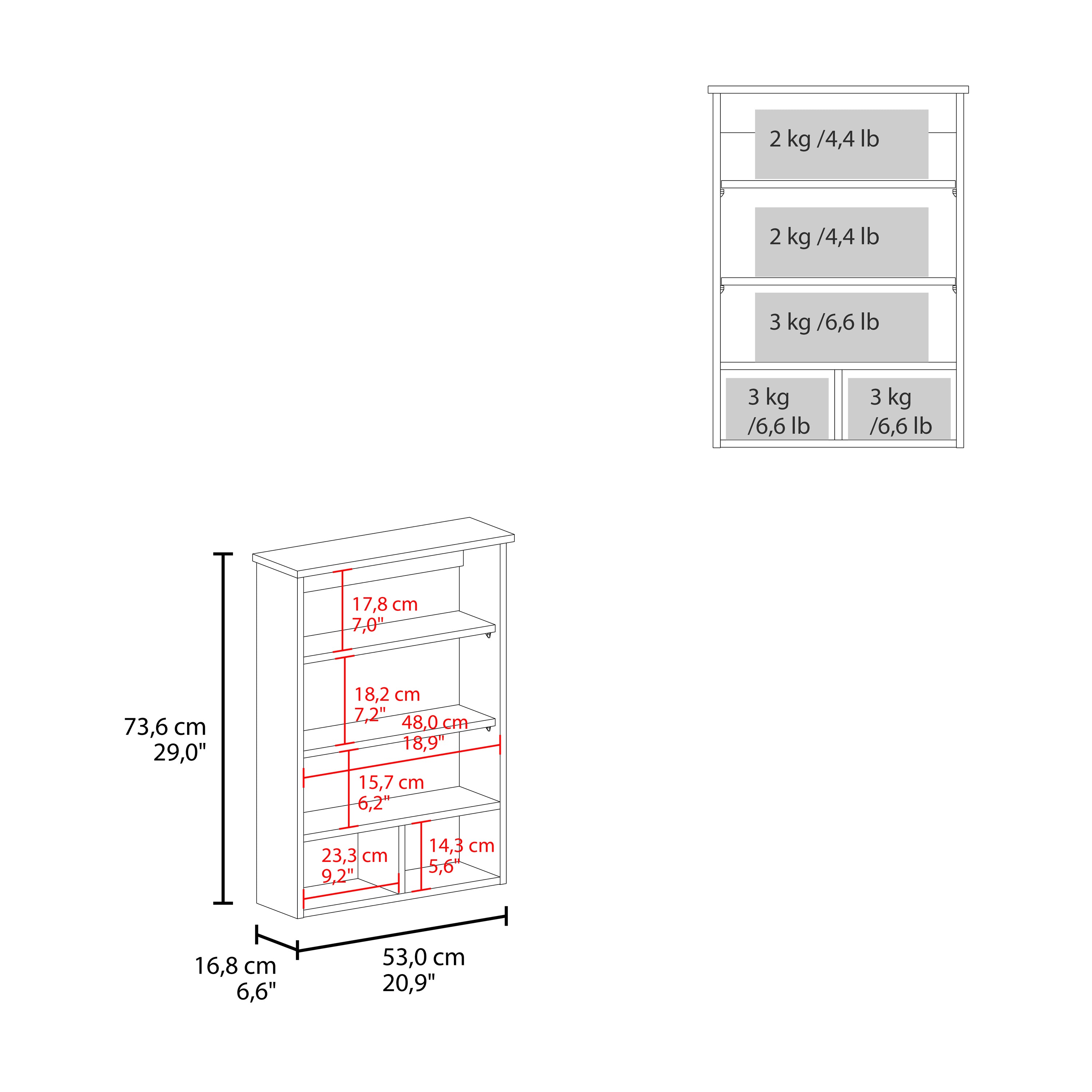 Anamoose Medicine Cabinet with 5 Shelves, 1 Door, and 1 Mirror, White - Luciddepo