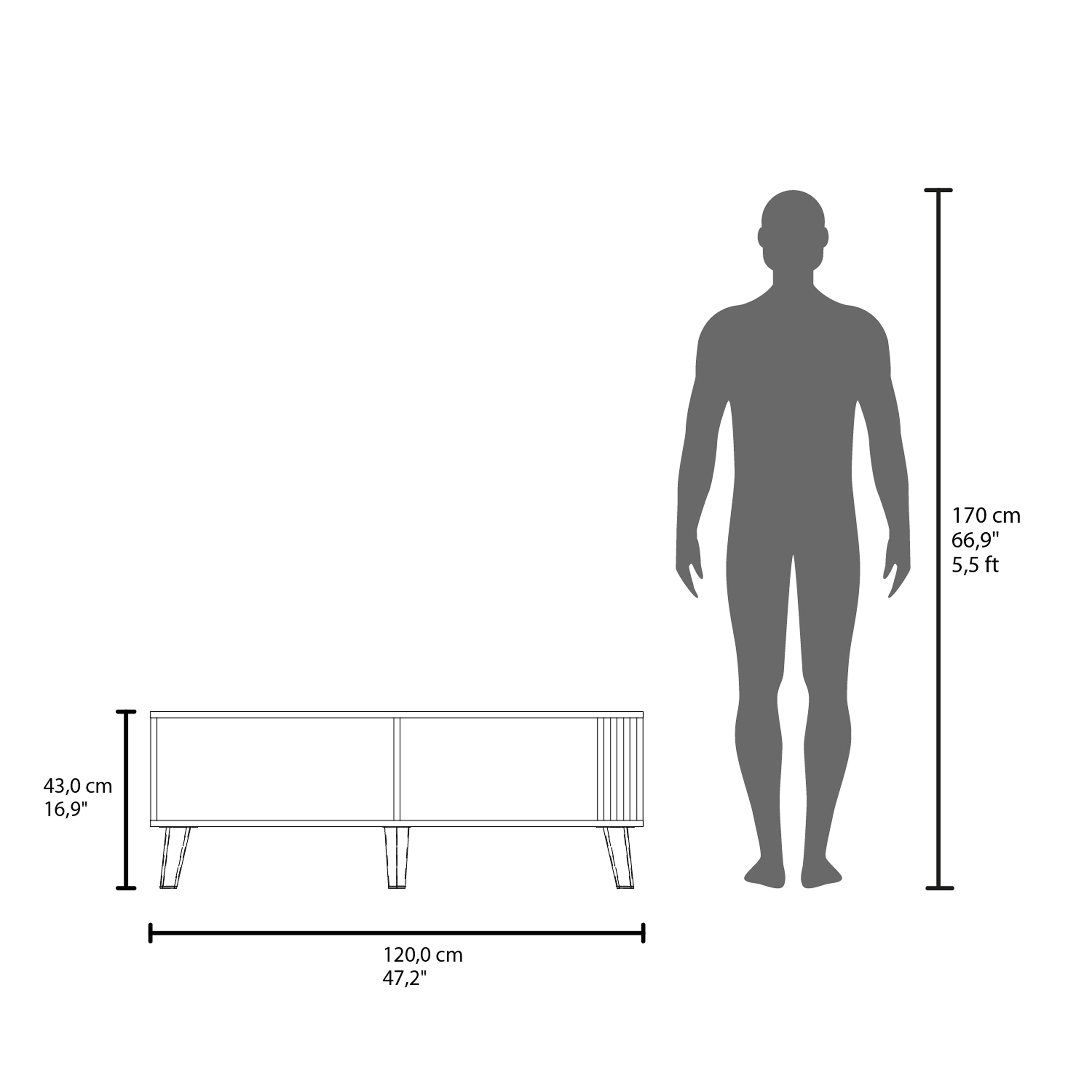 Lenoir Coffee Table, 1 Door, 1 Shelf, Black / Natural Oak - Luciddepo