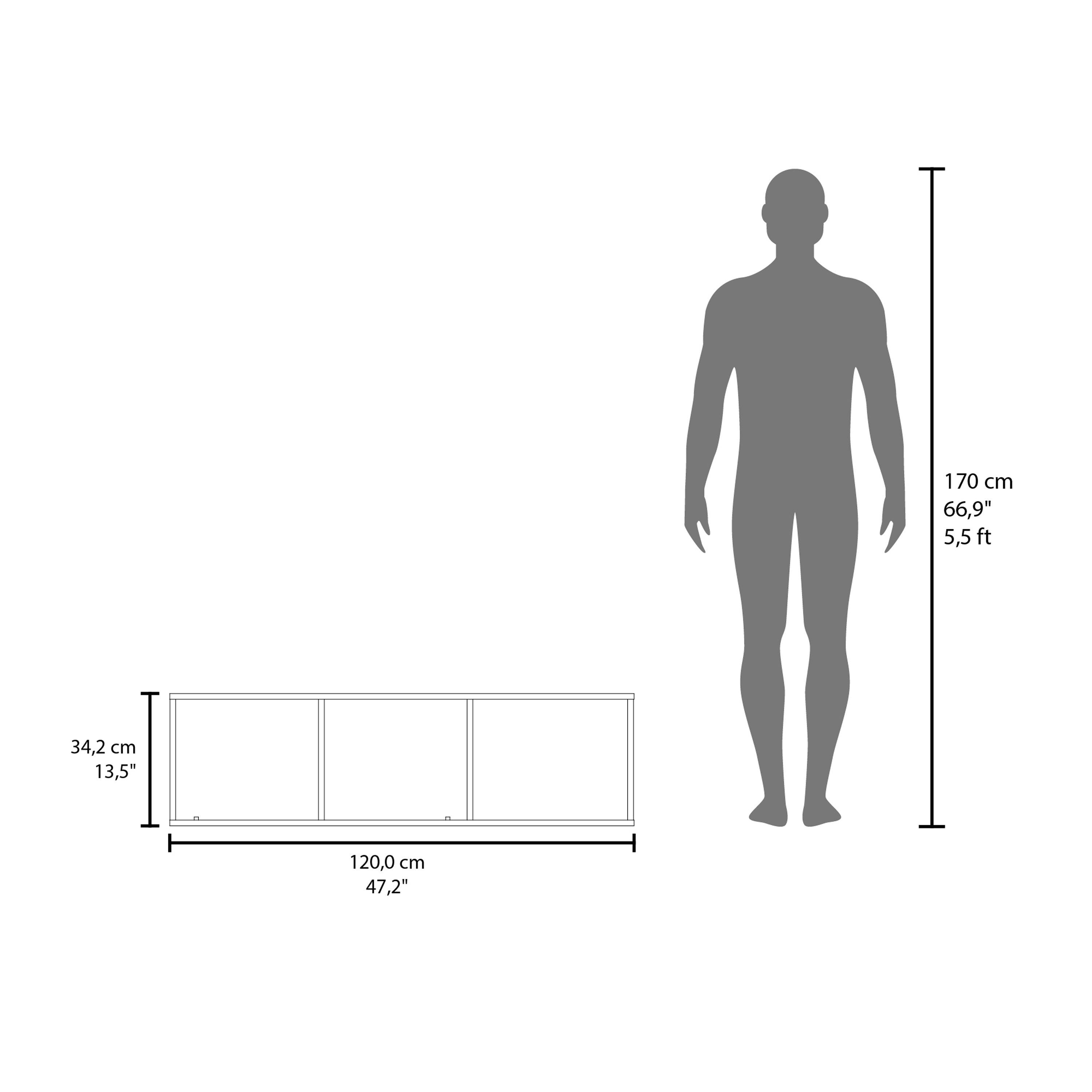 Somerset Wall Cabinet, 1 Door, 3 Shelves, Natural Oak / White - Luciddepo
