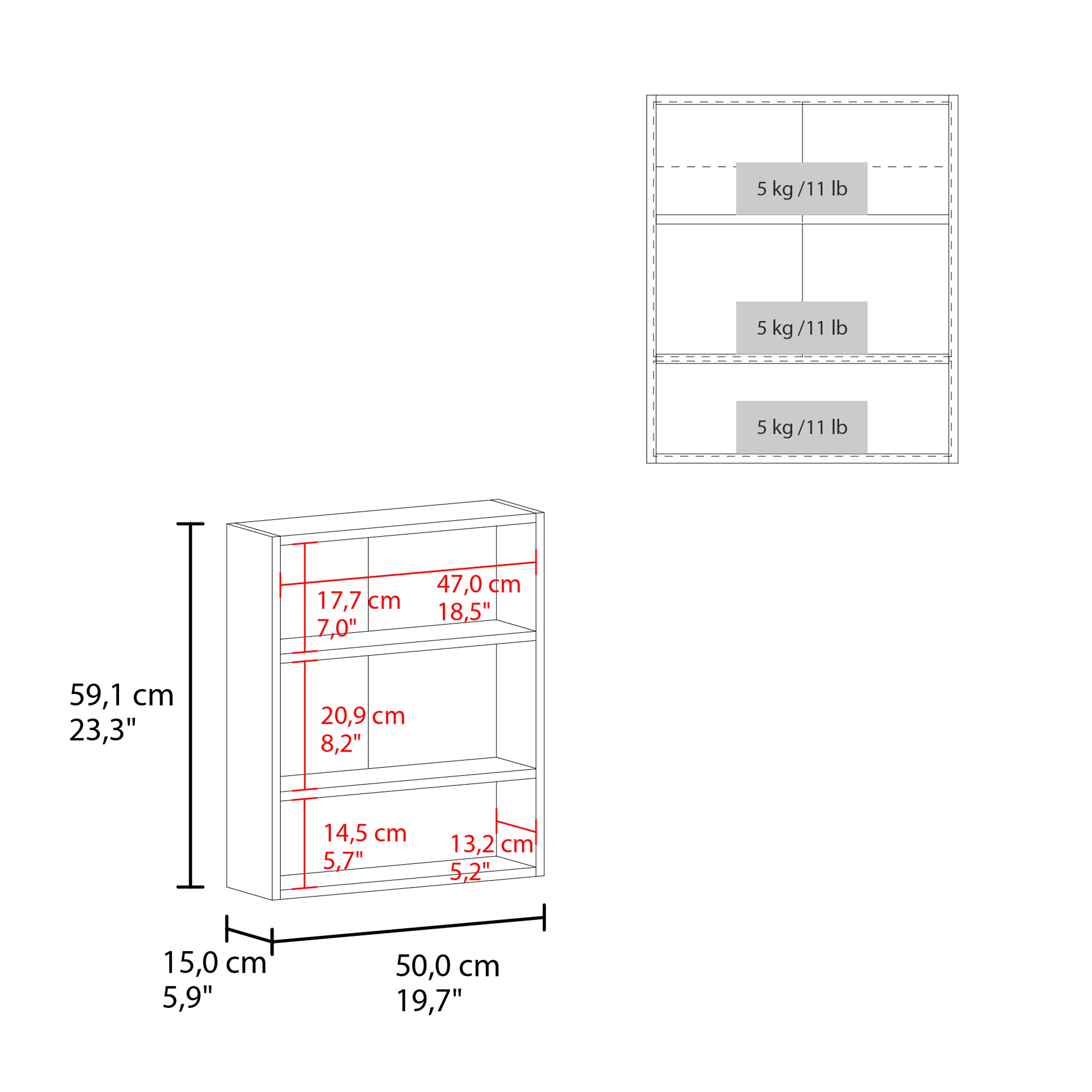 Colfax Medicine Cabinet, 2 Doors, 3 Shelves, 1 Mirror, White - Luciddepo