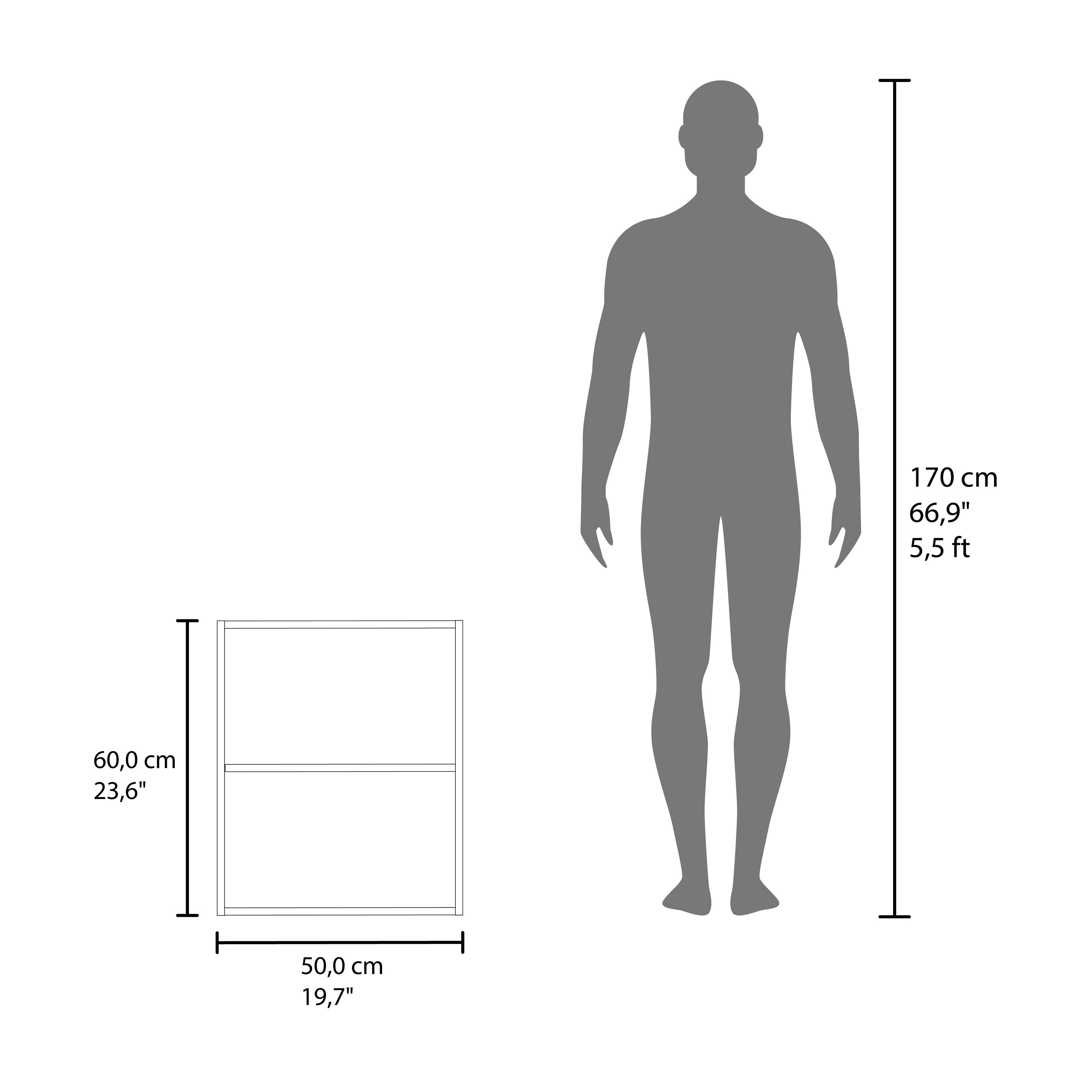 Sterling Wall Cabinet with 1 Door and 2 Shelves, Black - Luciddepo