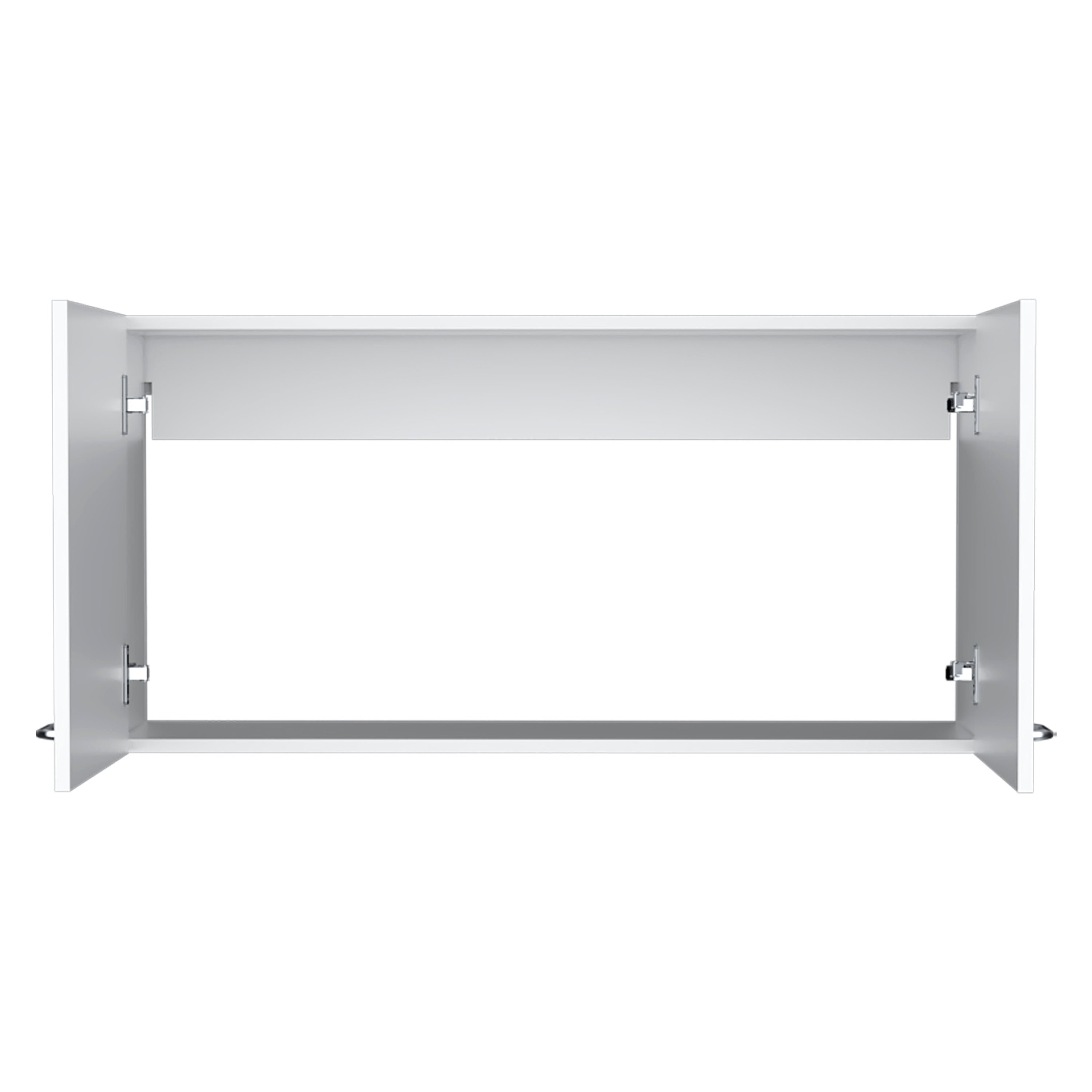 Salento Wall Double Door Cabinet, Two Shelves, White - Luciddepo