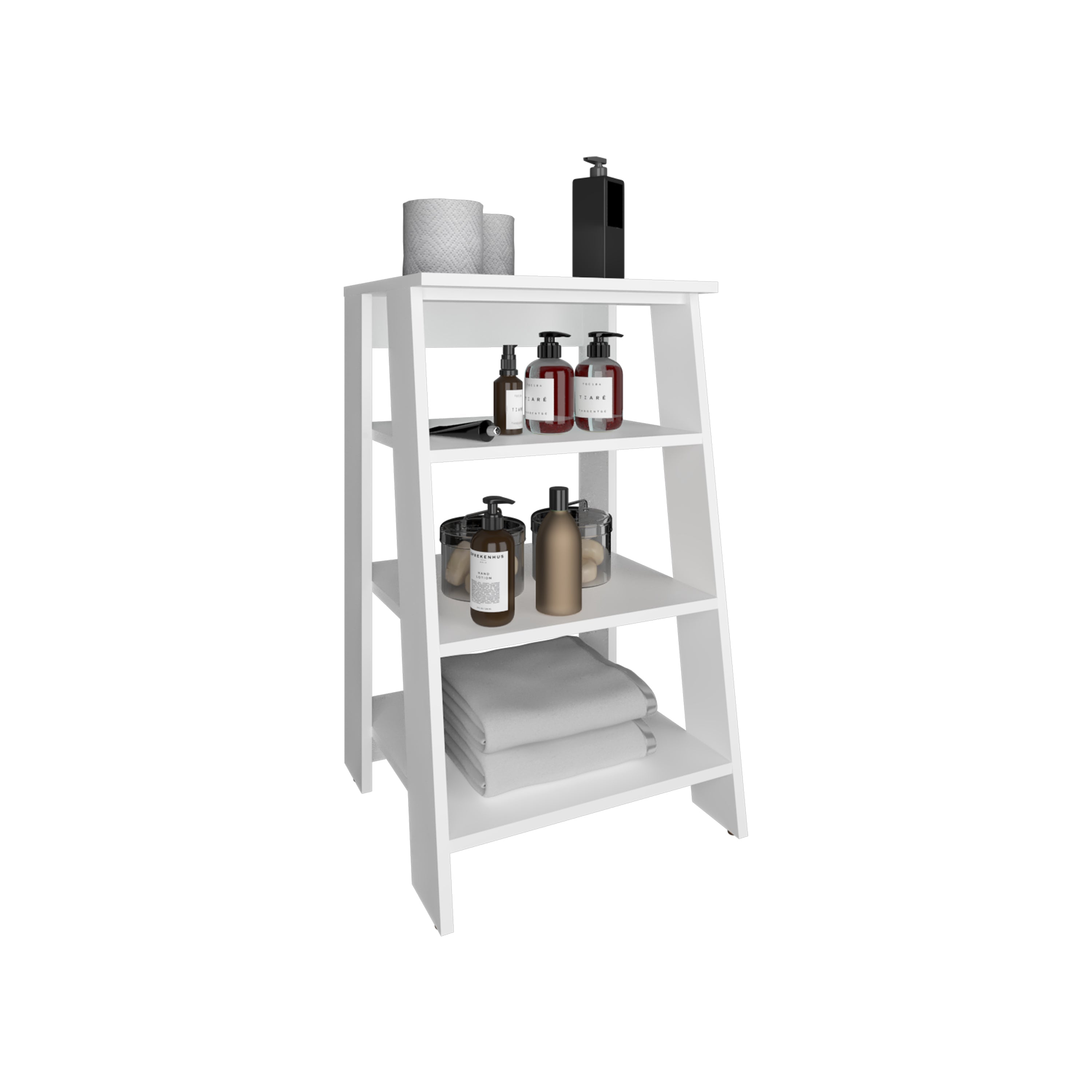 Colyn Linen Cabinet, Four Shelves, Vertical, White - Luciddepo