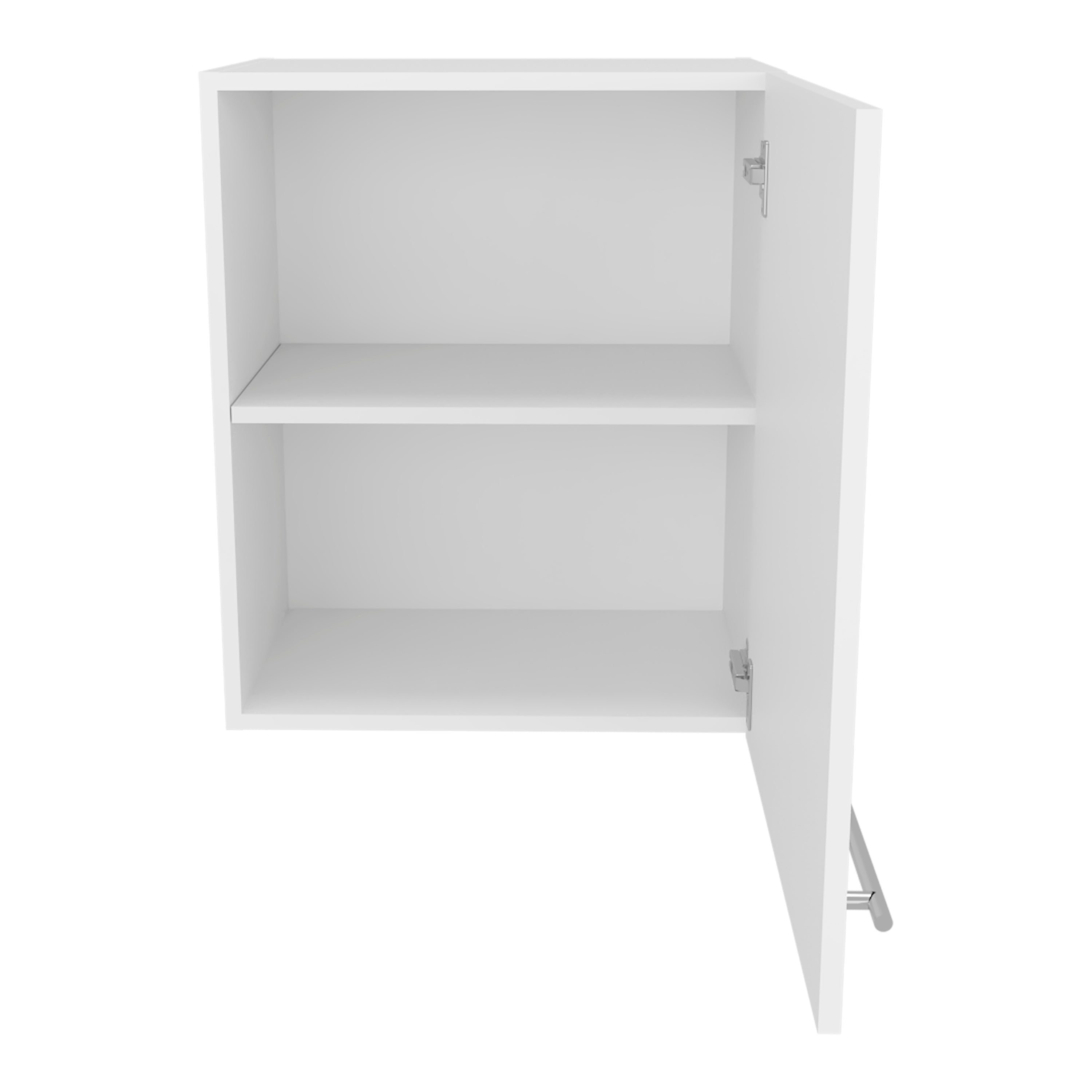 Sterling Wall Cabinet with 1 Door and 2 Shelves, White - Luciddepo