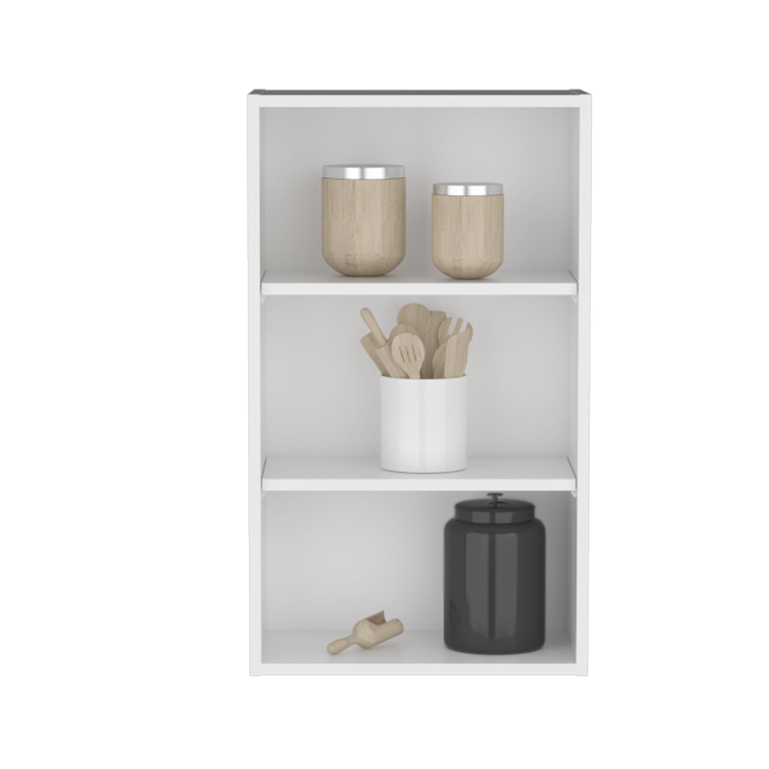 Kaltag Wall Cabinet, 3 shelves, White - Luciddepo