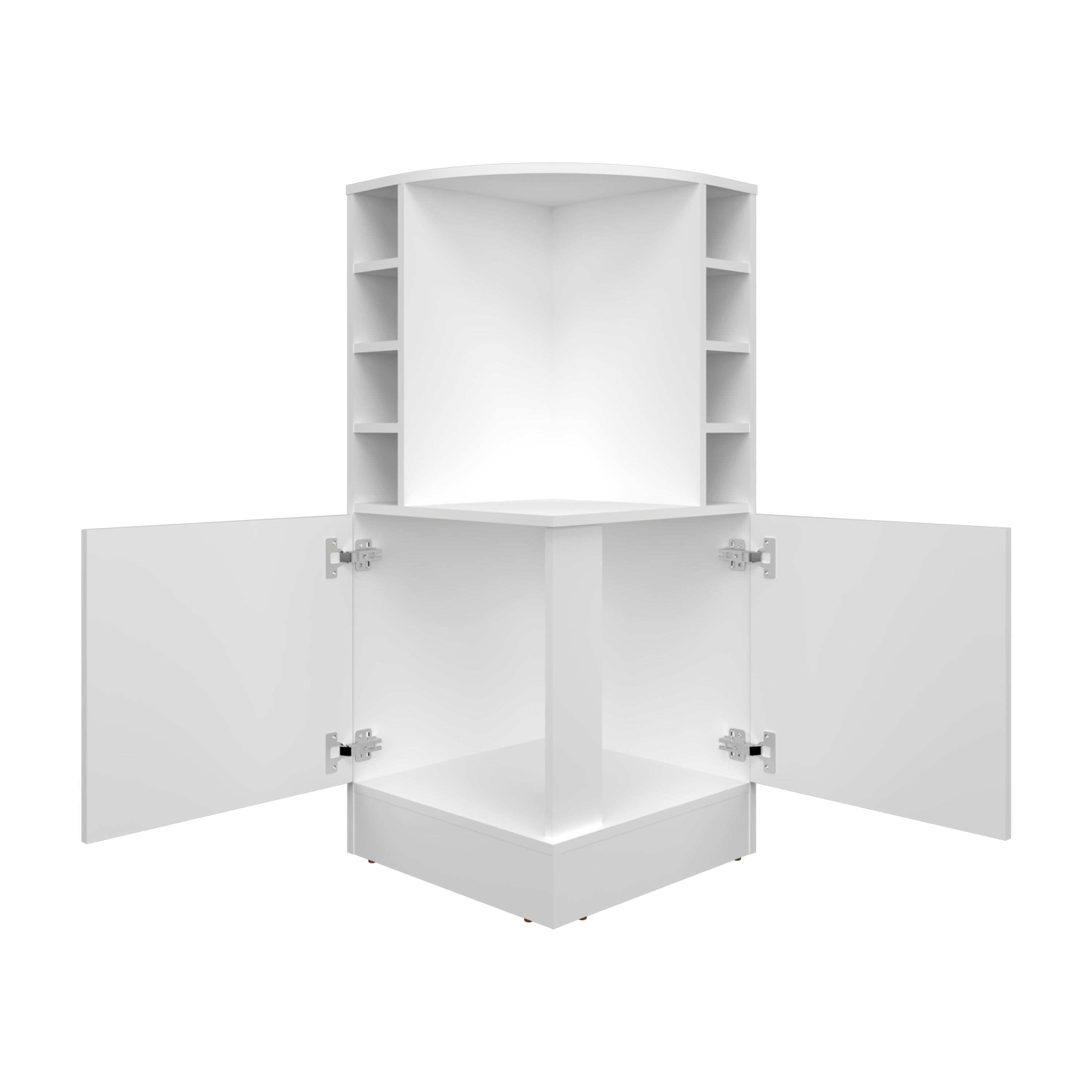 norwich Bar Cabinet, 2 Doors, 8 Wine Bottle Compartments, White - Luciddepo