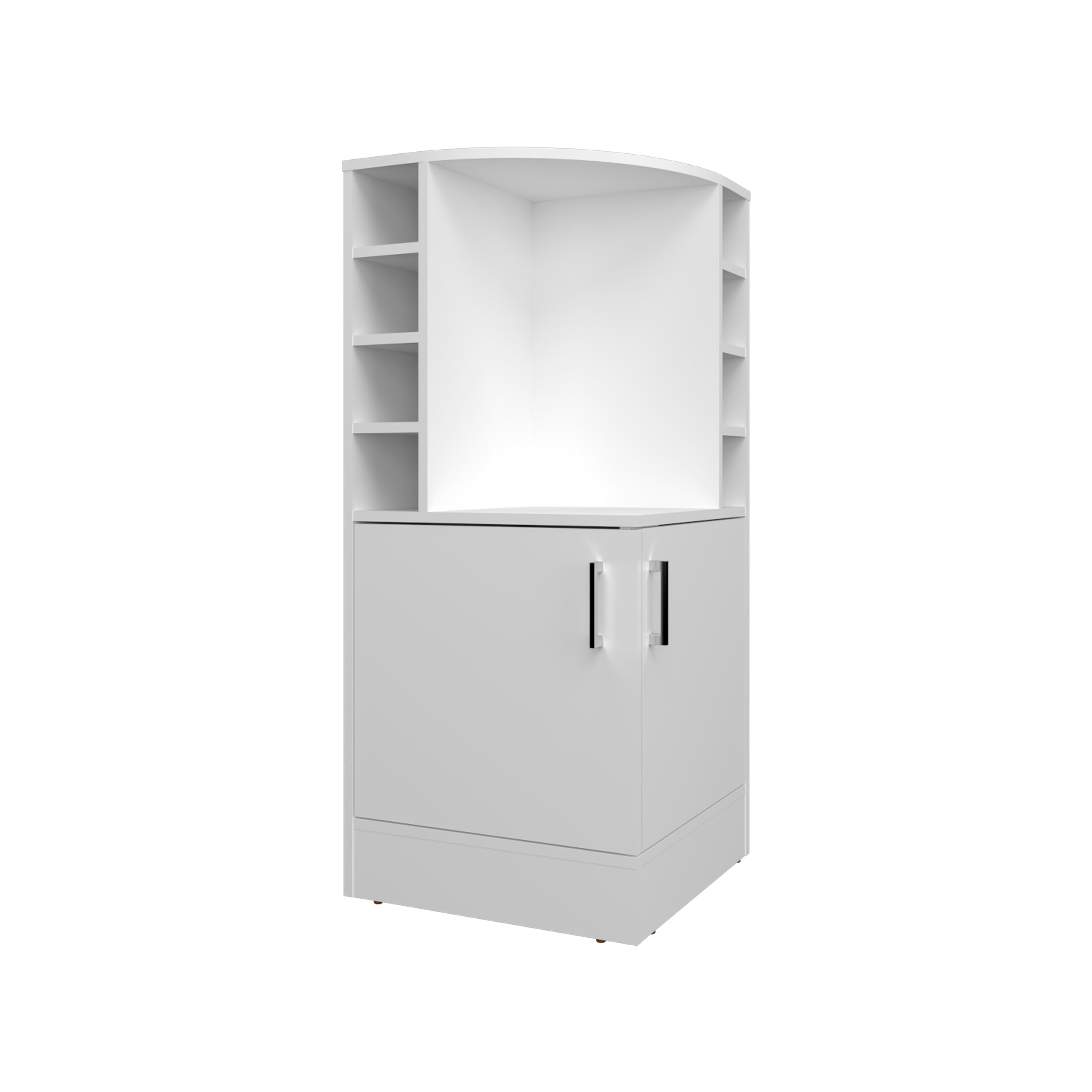norwich Bar Cabinet, 2 Doors, 8 Wine Bottle Compartments, White - Luciddepo