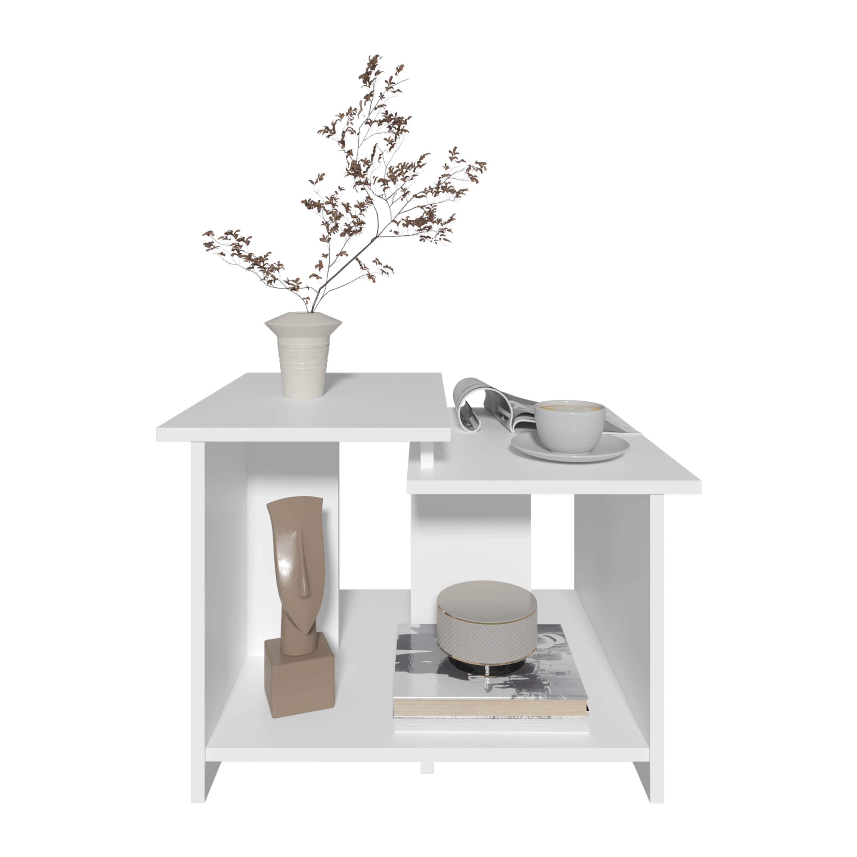 Hesston Coffee Table, White - Luciddepo