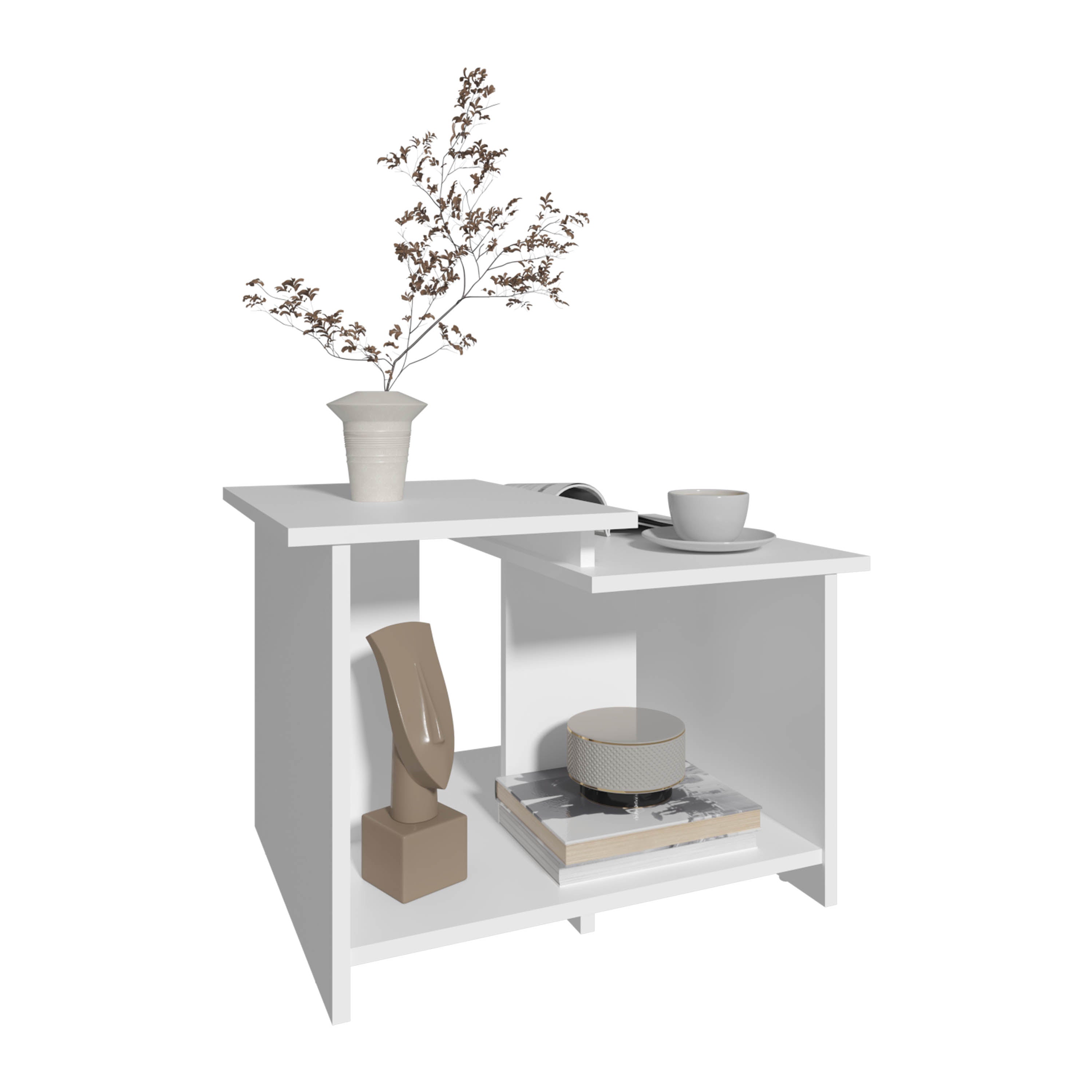 Hesston Coffee Table, White - Luciddepo