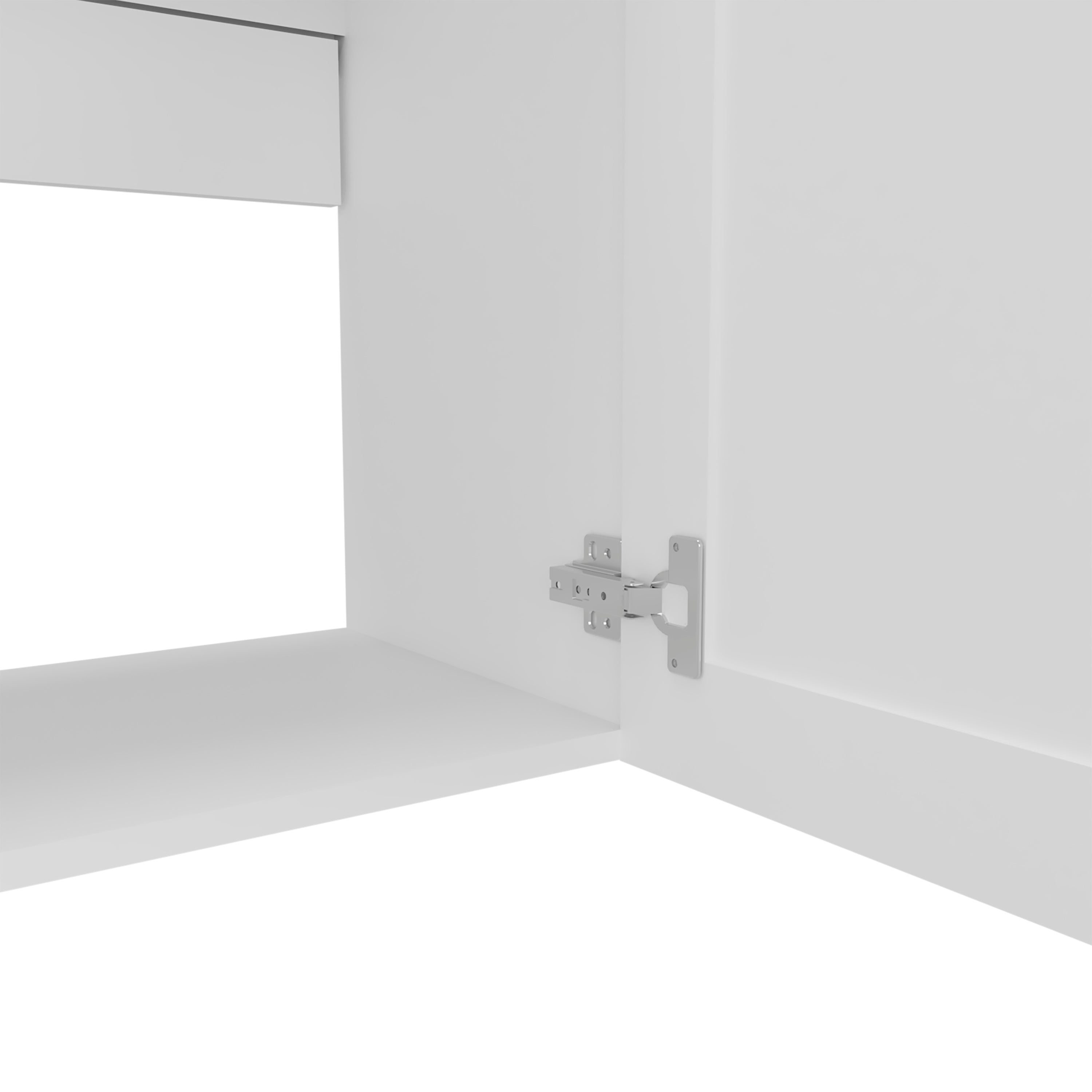 Burbank Wall Cabinet, 2 Doors, White - Luciddepo