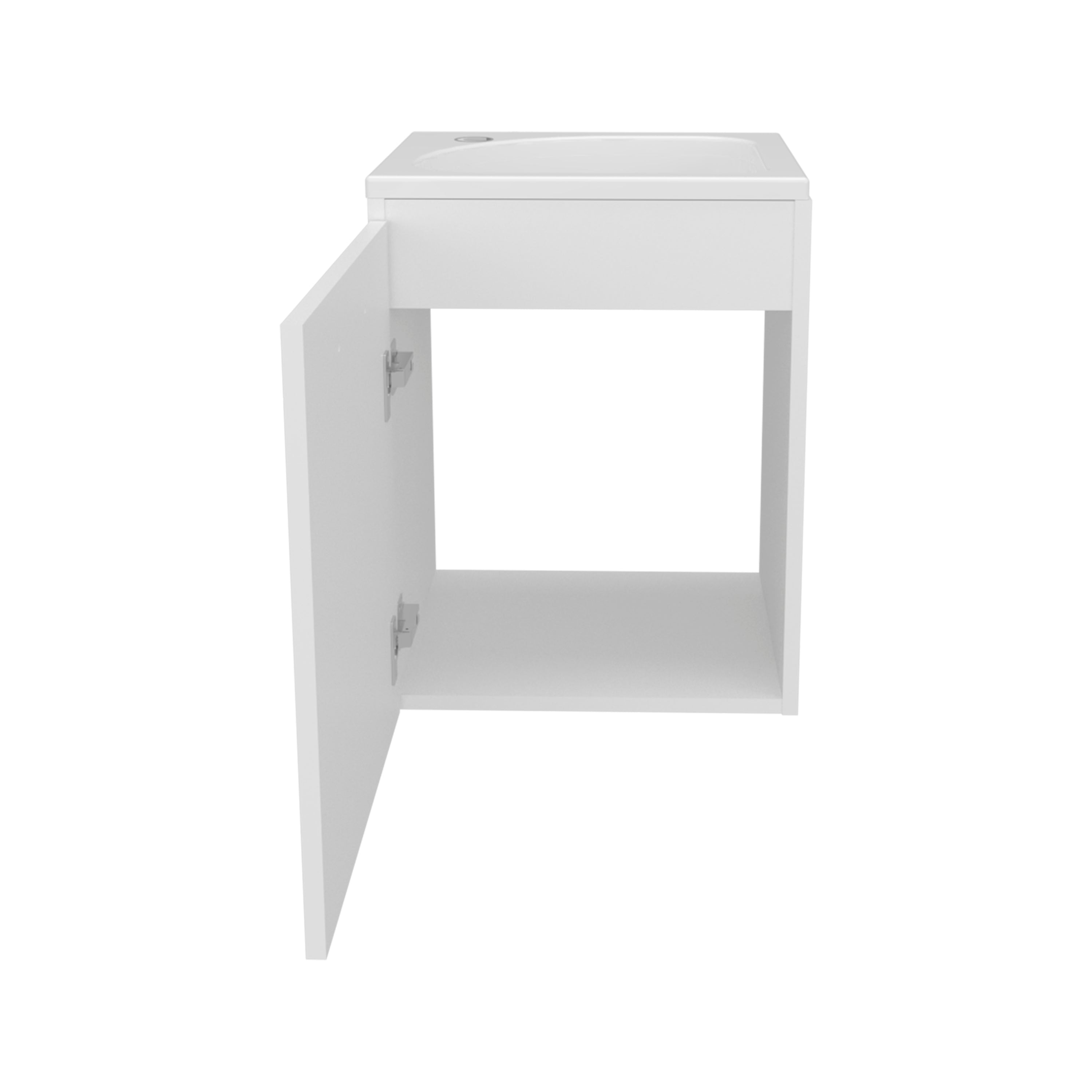 Bothell Bathroom Vanity, 1 Door, White - Luciddepo