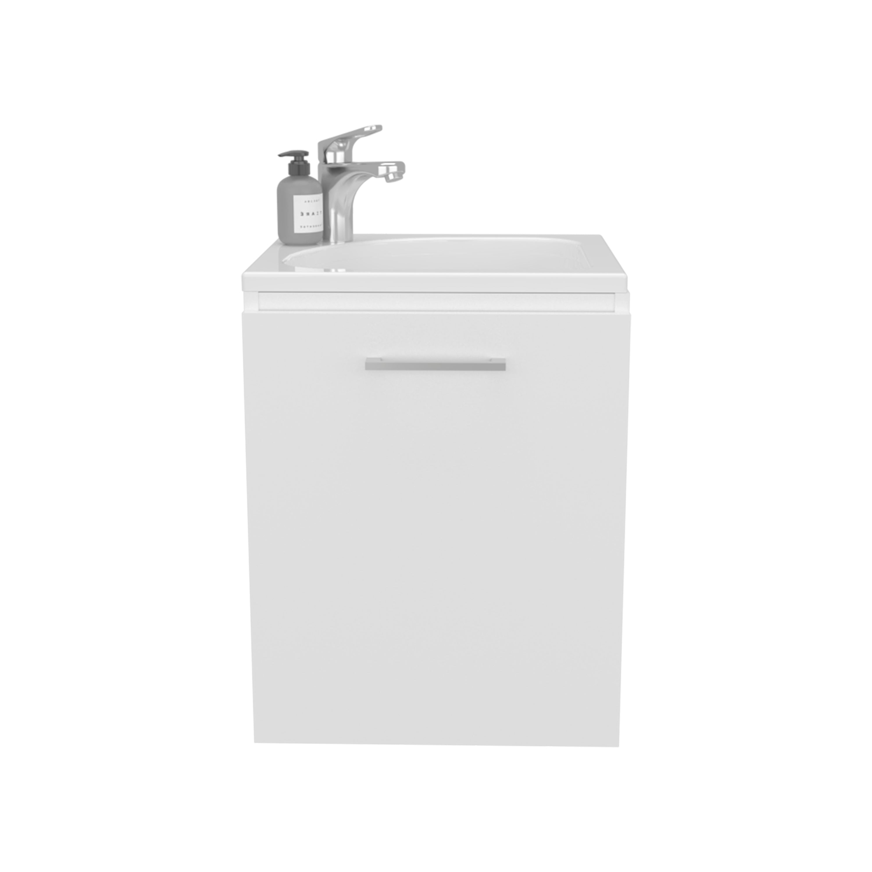 Bothell Bathroom Vanity, 1 Door, White - Luciddepo