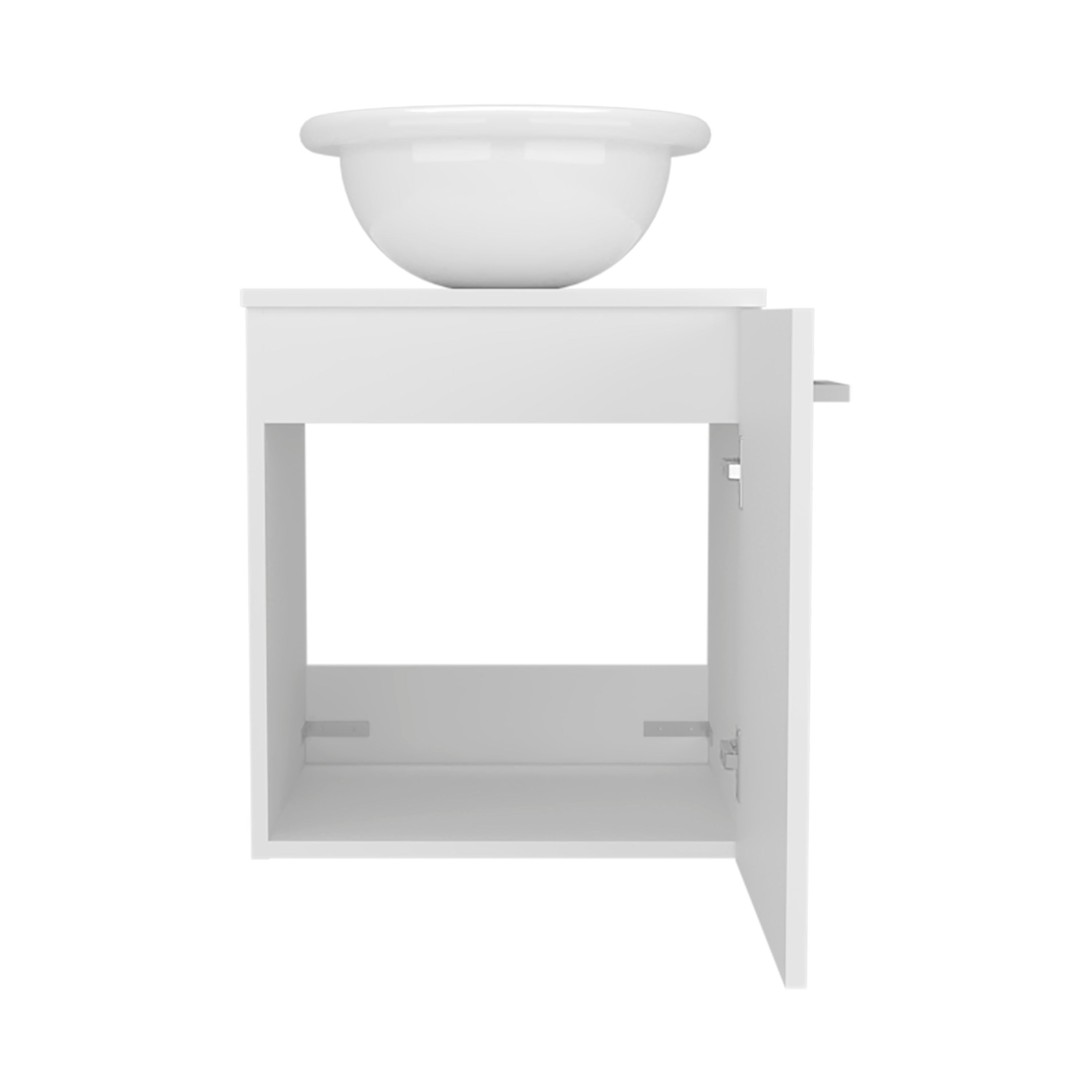 Bellevue Bathroom Vanity, 1 Door, White - Luciddepo