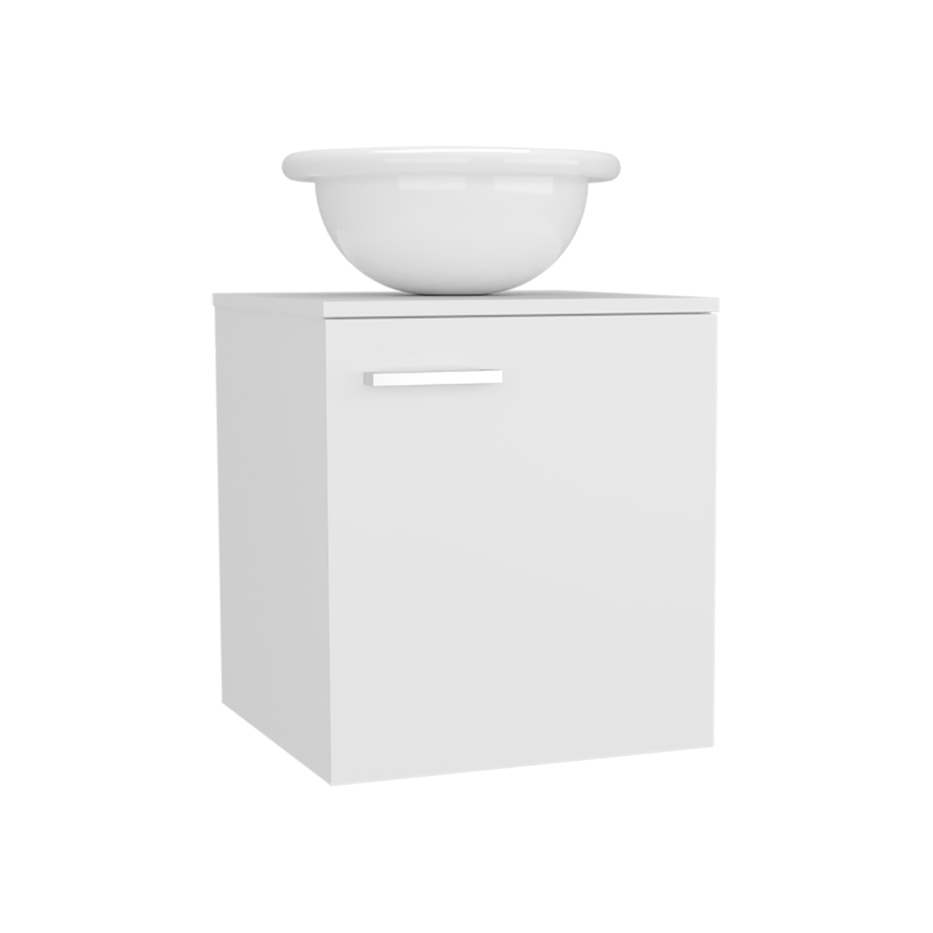 Bellevue Bathroom Vanity, 1 Door, White - Luciddepo