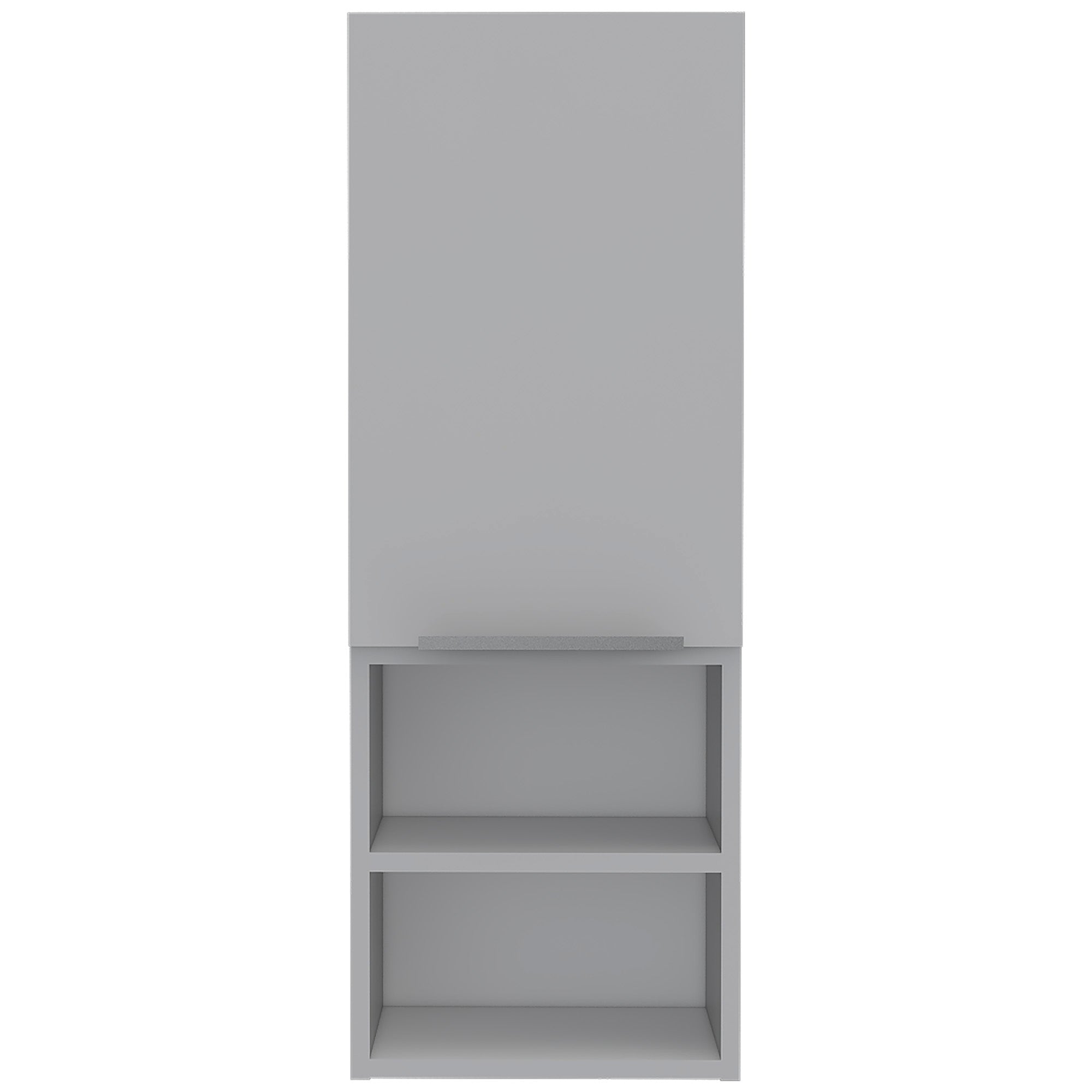 Savona Medicine Single Door Cabinet with Two Interior Shelves and Two External Shelves, White - Luciddepo